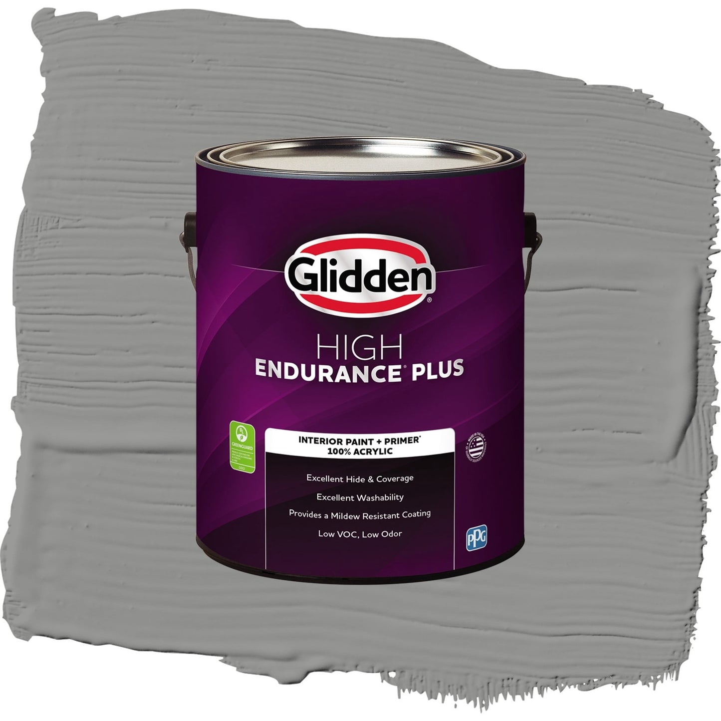 Glidden HEP Cloudy Slate Interior Paint + Primer Flat , 1 Gallon