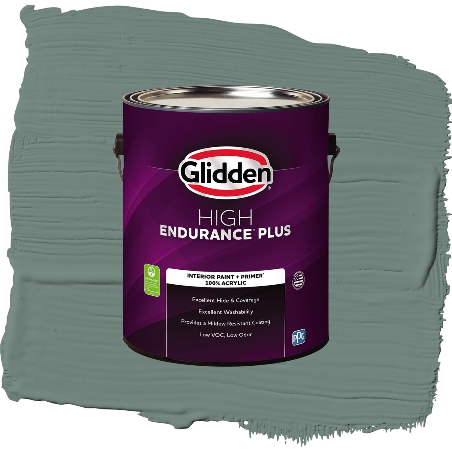 Glidden HEP Dwarf Spruce Interior Paint + Primer Flat , 1 Gallon