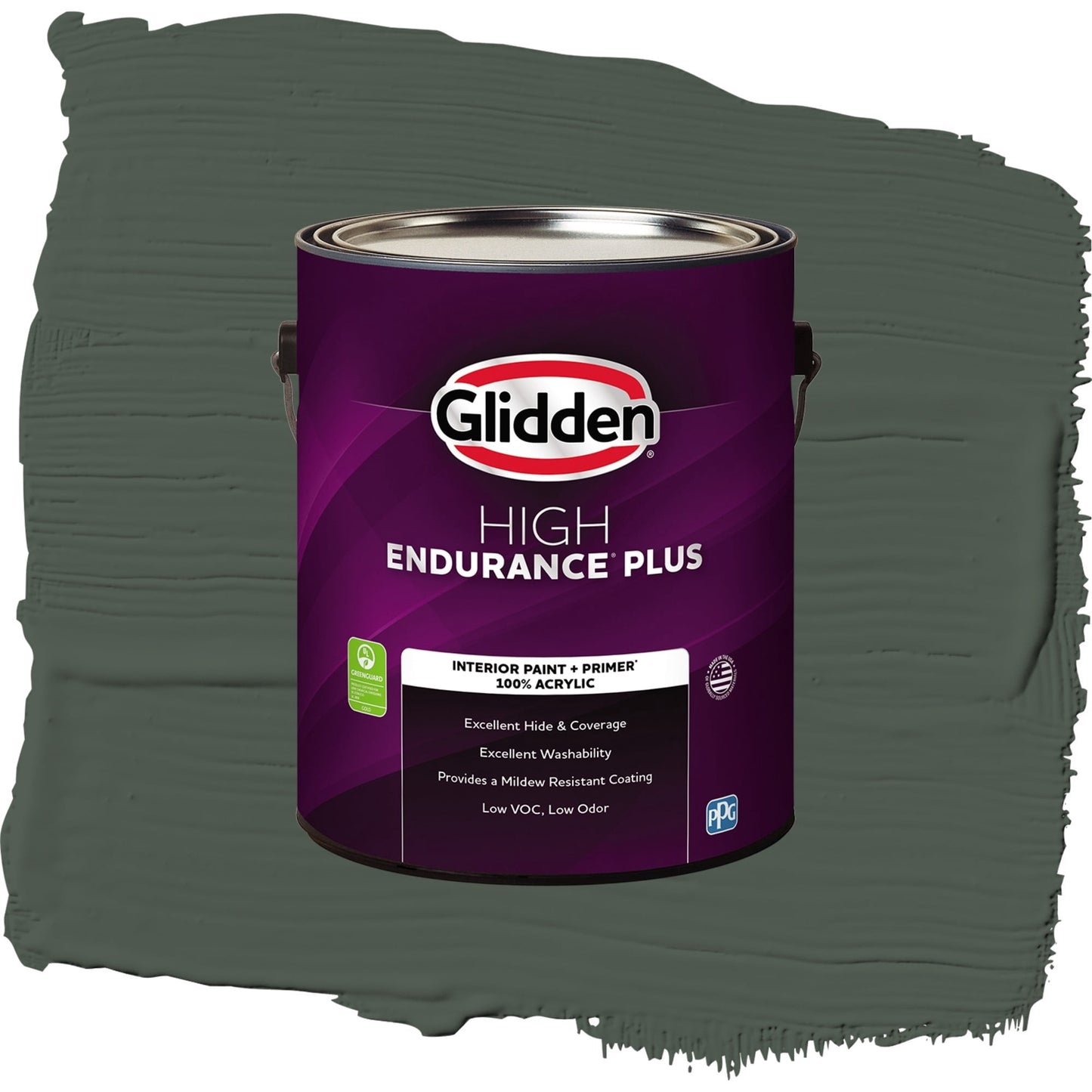 Glidden HEP Evergreen Boughs Interior Paint + Primer Semi Gloss , 1 Gallon