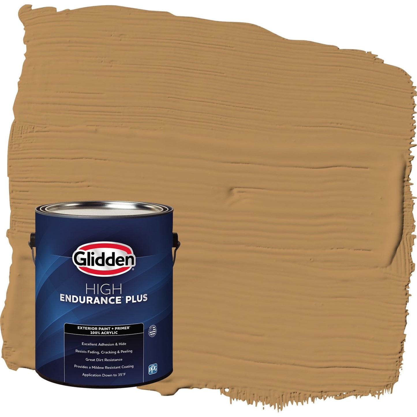 Glidden HEP Allegro / Tan Semi-Gloss Exterior Paint with Primer, 1 Gallon