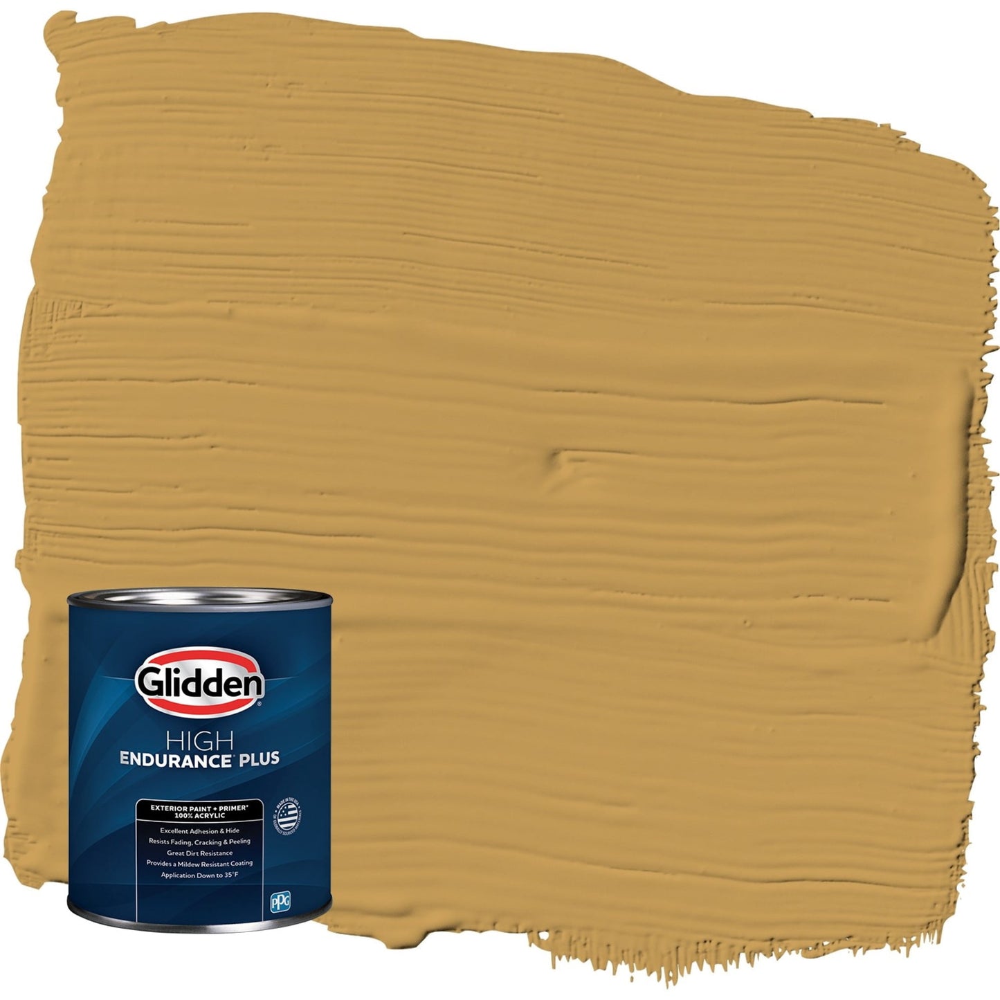 Glidden HEP Amaretto Sours / Yellow Semi-Gloss Exterior Paint with Primer, 1 Quart