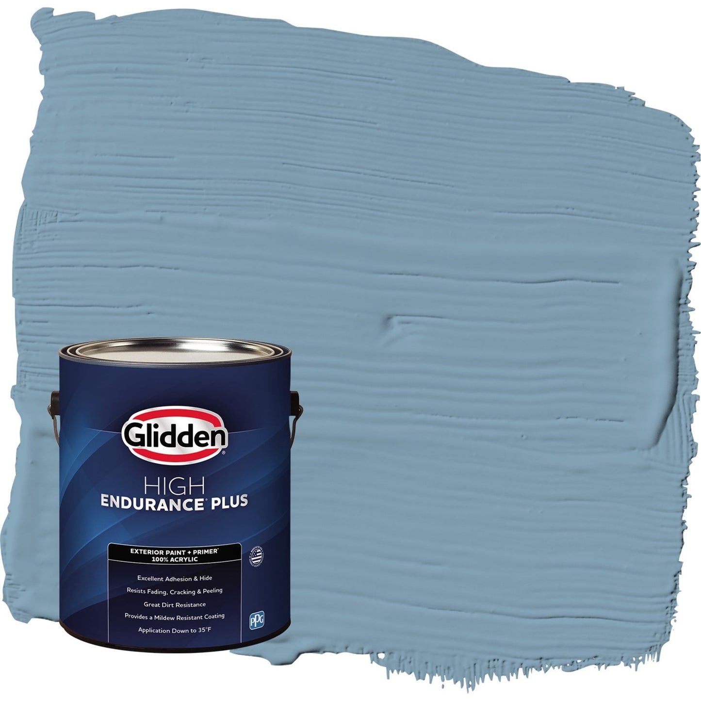 Glidden HEP Americana / Blue Flat Exterior Paint with Primer, 1 Gallon