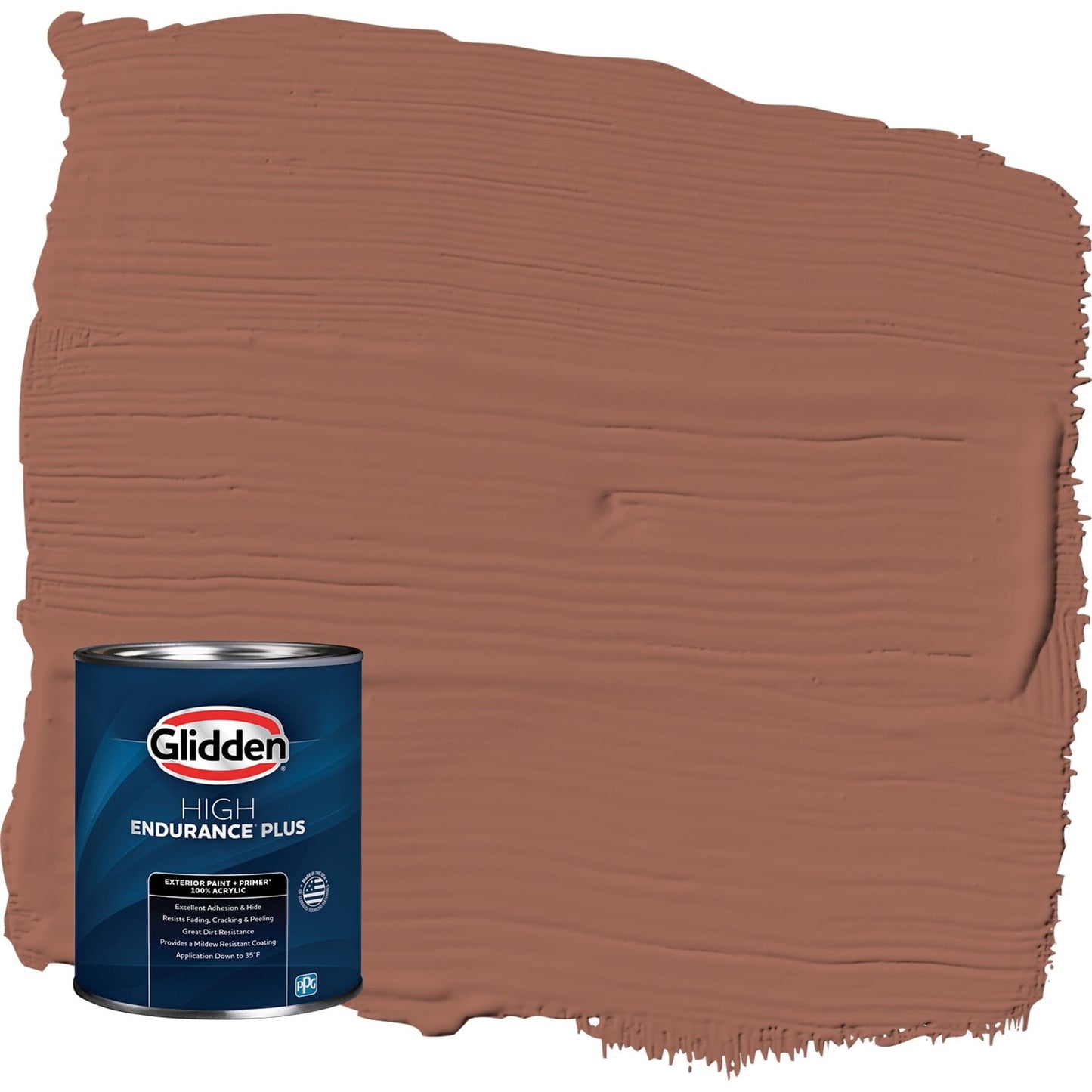 Glidden HEP Apple Brown Betty / Orange Semi-Gloss Exterior Paint with Primer, 1 Quart