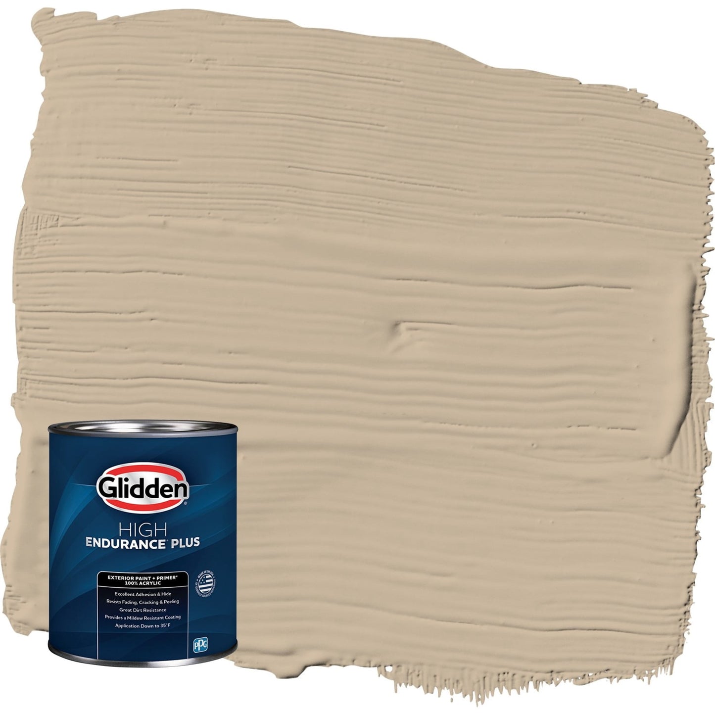 Glidden HEP Best Beige / Beige Semi-Gloss Exterior Paint with Primer, 1 Quart