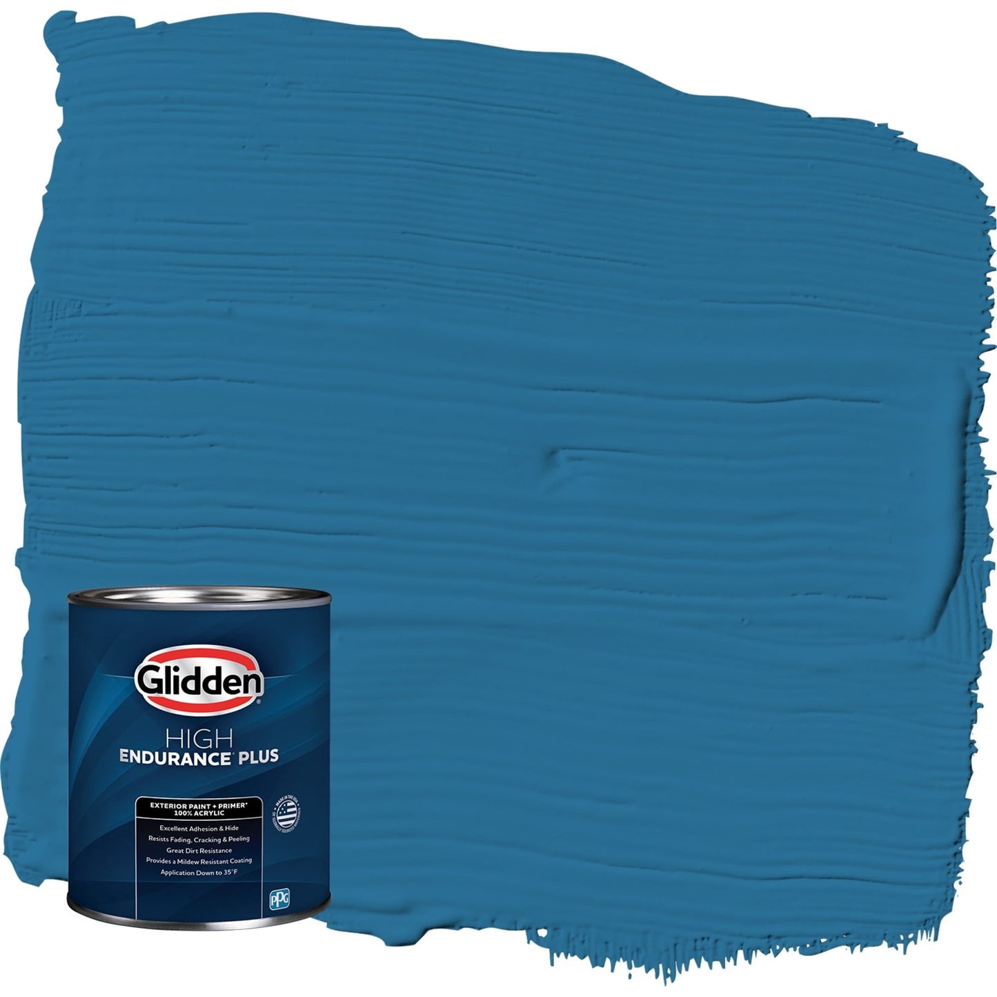 Glidden HEP Azul Oasis / Pintura Exterior Semibrillante Azul con Primer, 1 Cuarto