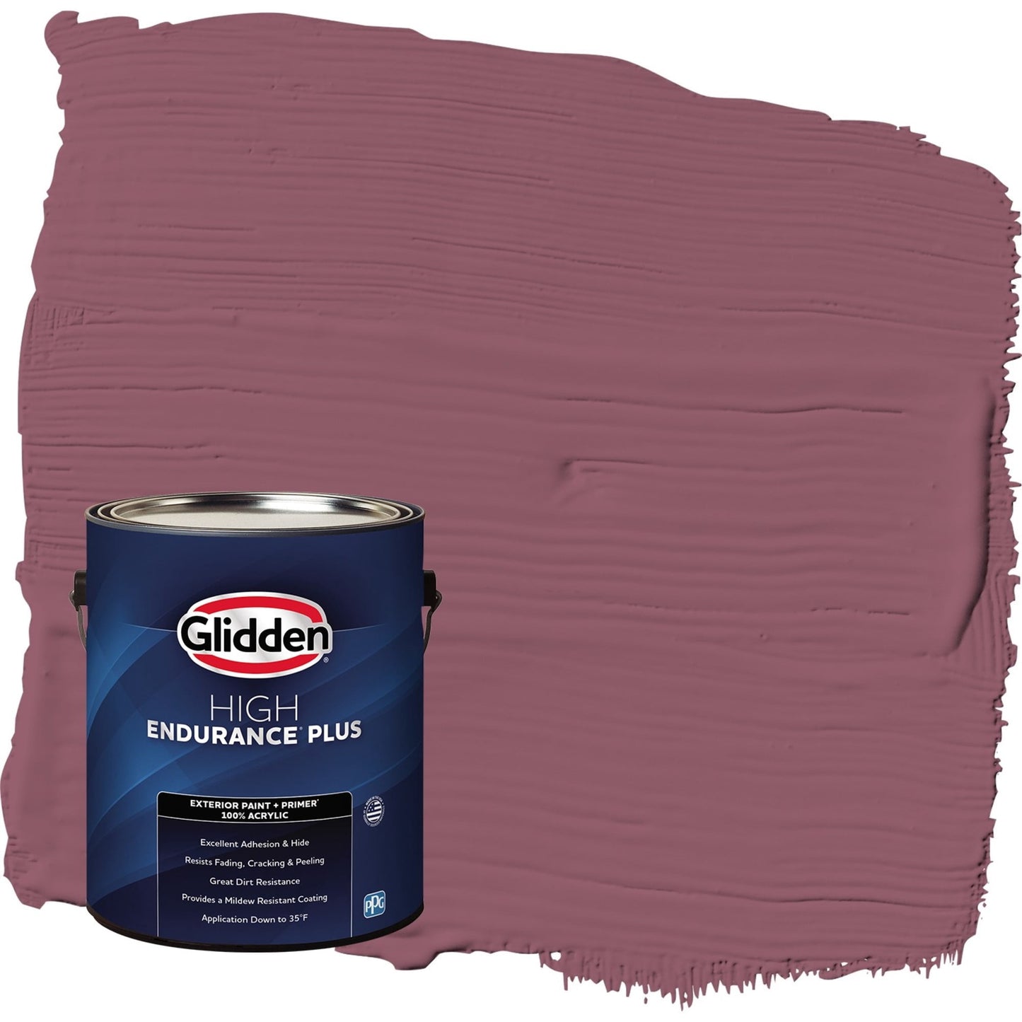 Glidden HEP Cabernet / Purple Satin Exterior Paint with Primer, 1 Gallon