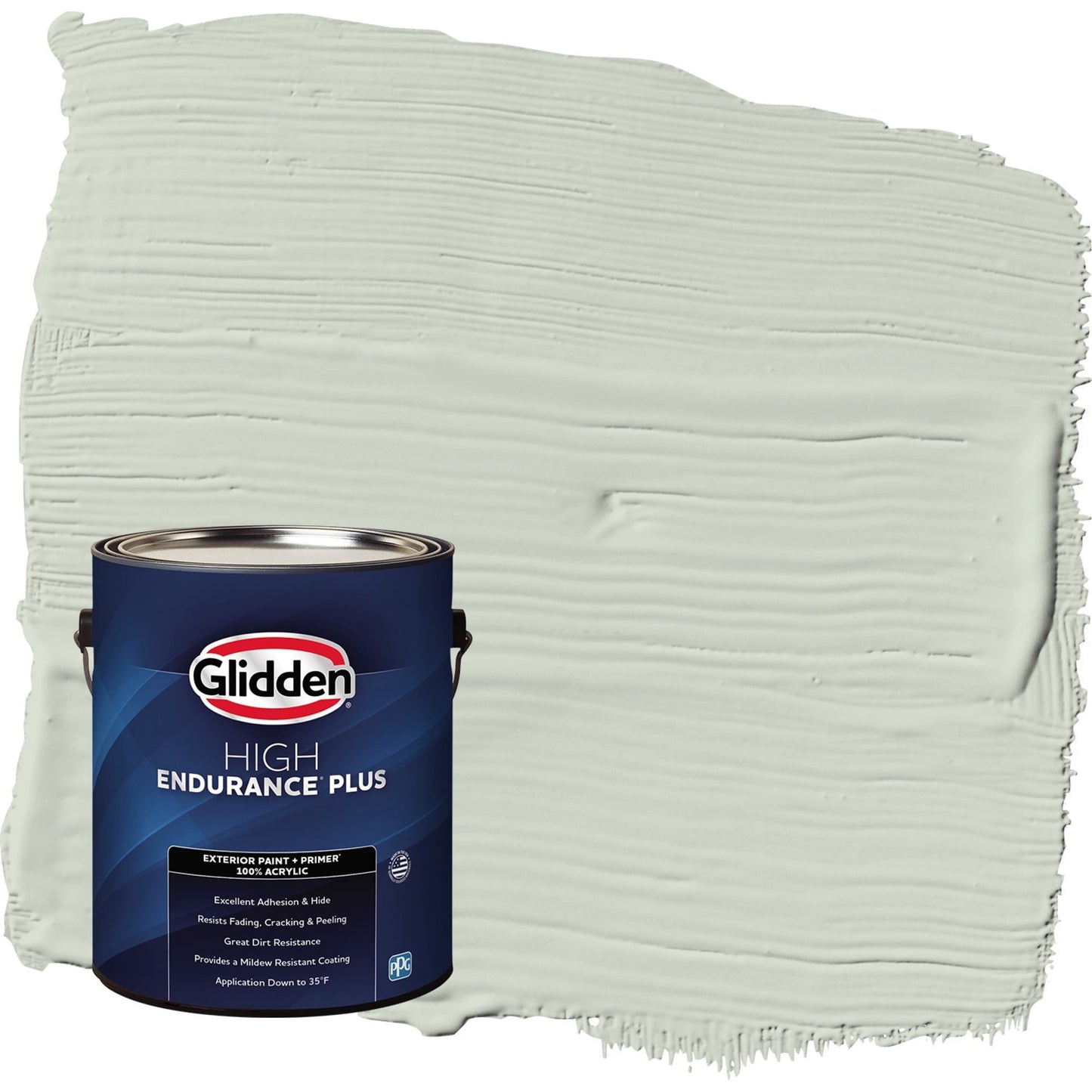 Glidden HEP Castaway / Green Semi-Gloss Exterior Paint with Primer, 1 Gallon