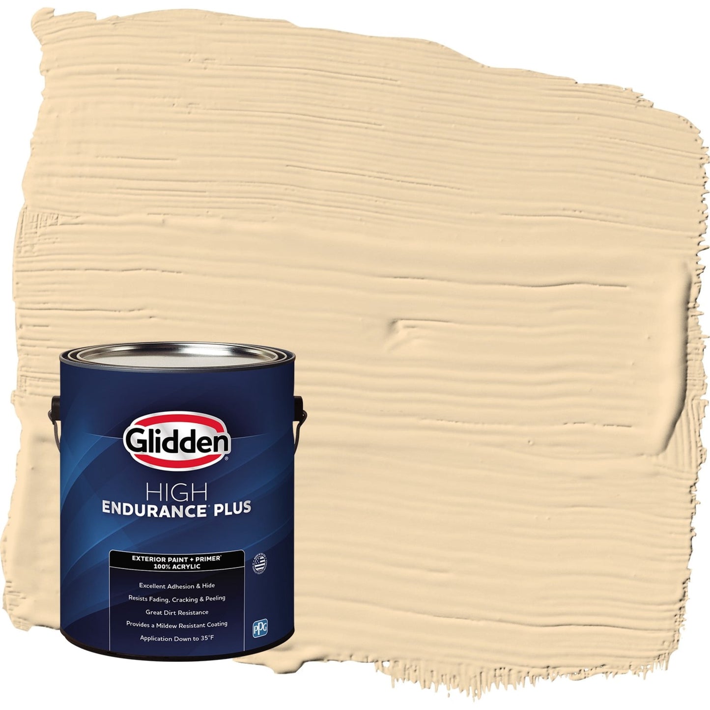Glidden HEP Chai Tea Latte / Yellow Flat Exterior Paint with Primer, 1 Gallon