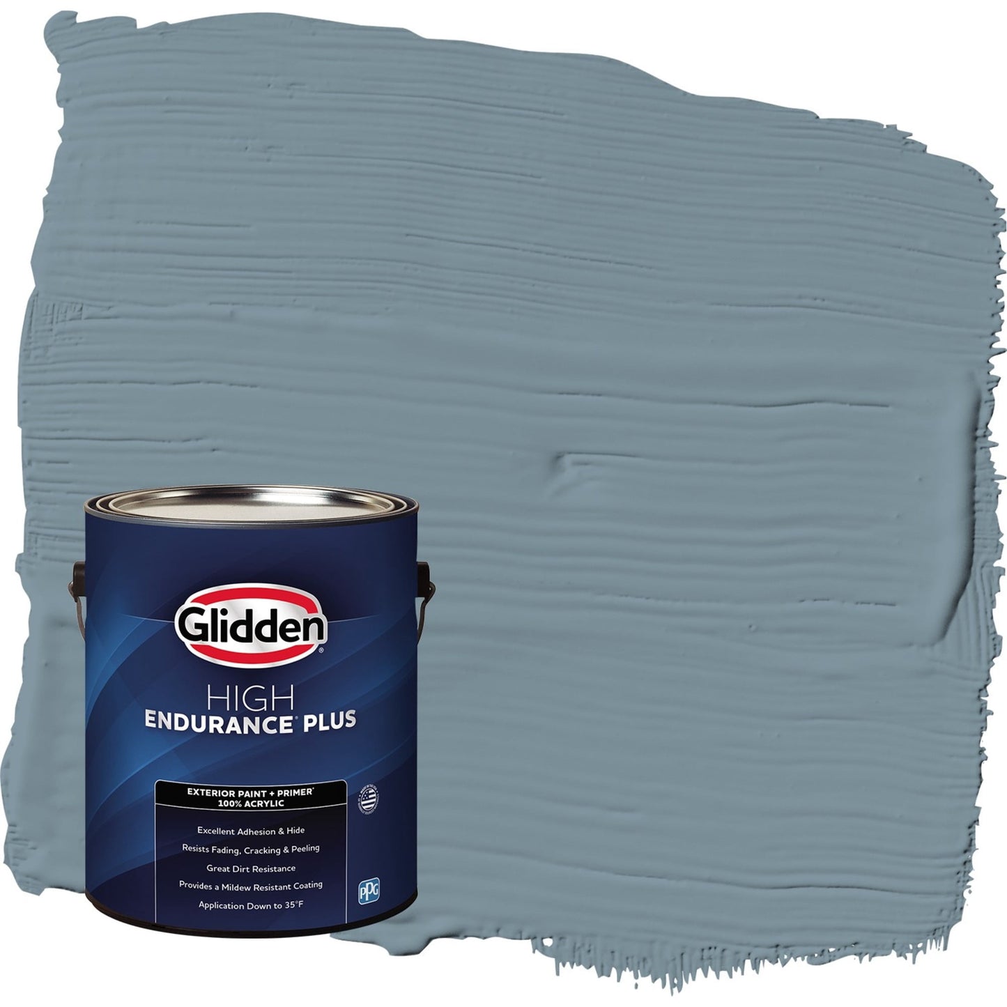 Glidden HEP Chalky Blue / Blue Satin Exterior Paint with Primer, 1 Gallon