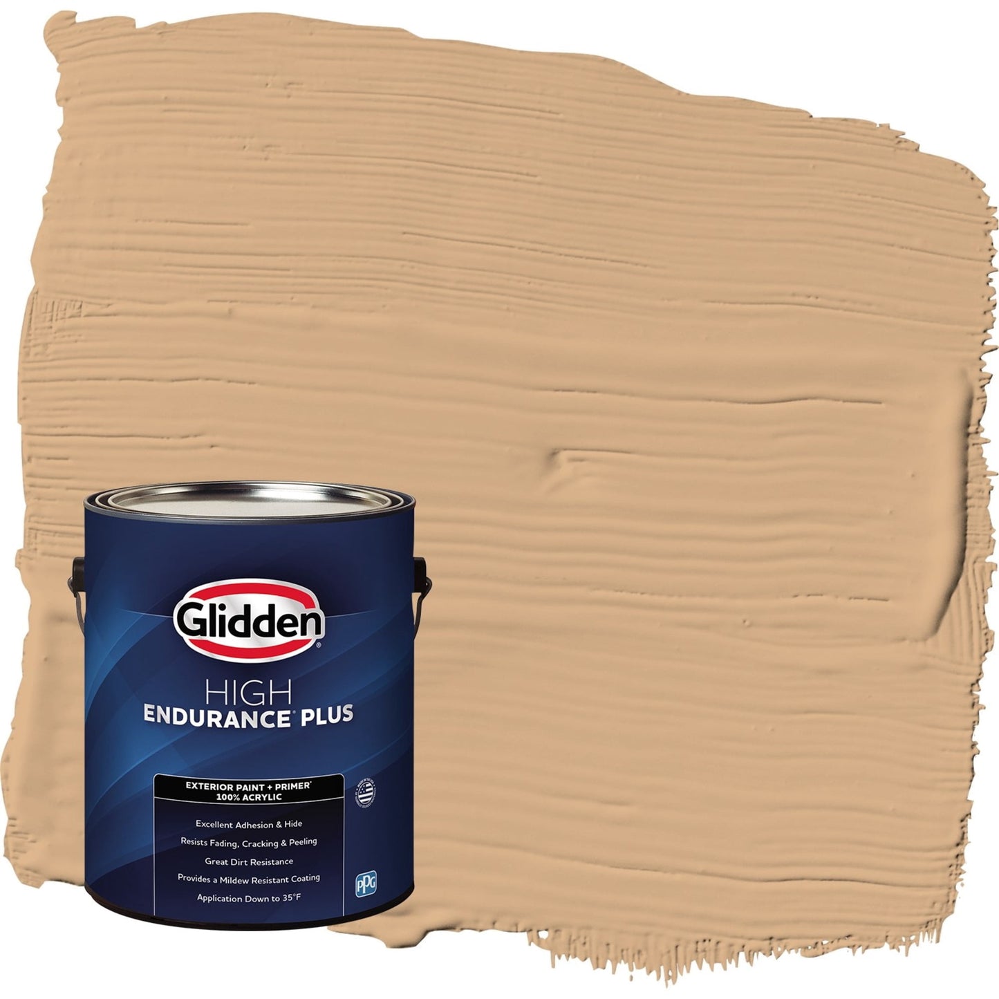 Glidden HEP Cheddar Biscuit / Orange Satin Exterior Paint with Primer, 1 Gallon