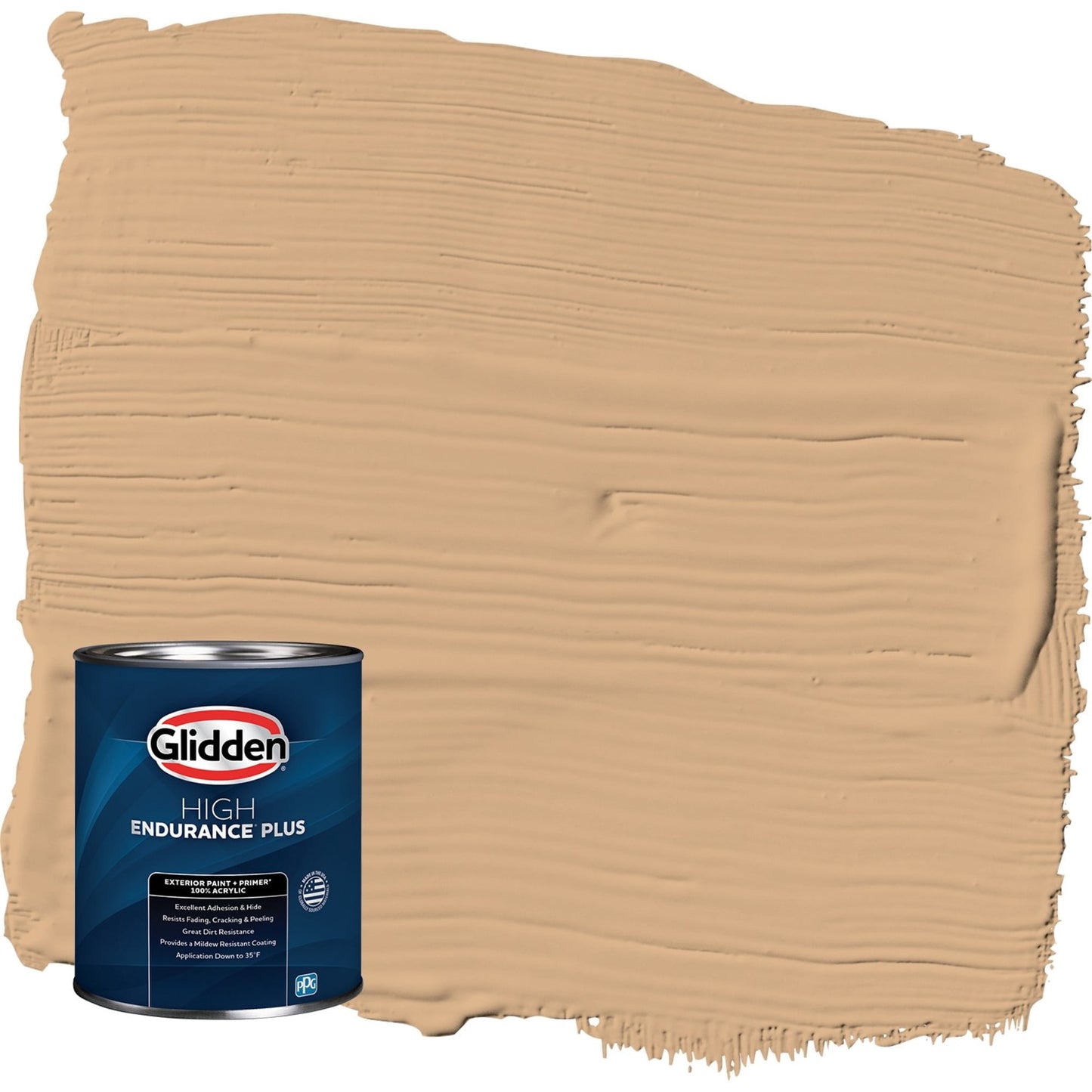 Glidden HEP Cheddar Biscuit / Orange Satin Exterior Paint with Primer, 1 Quart