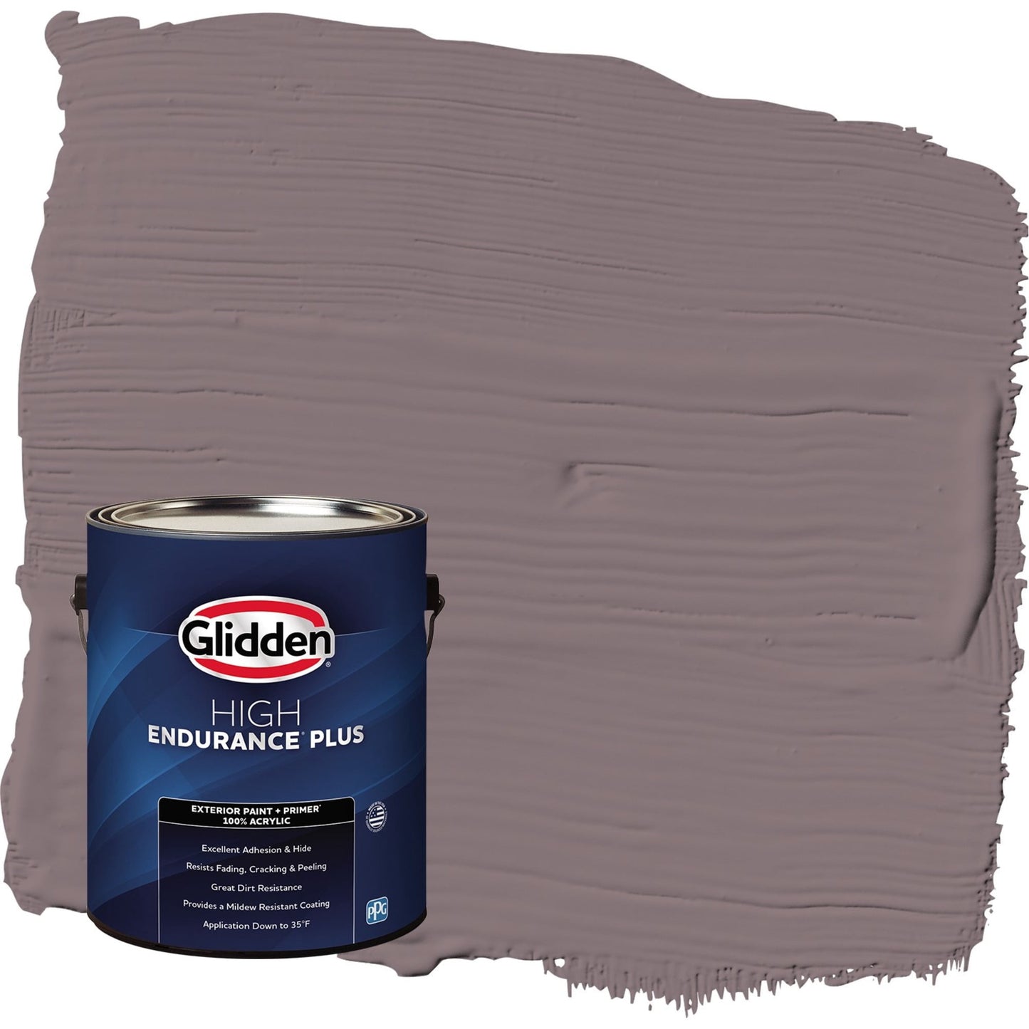 Glidden HEP Choo Choo / Purple Flat Exterior Paint with Primer, 1 Gallon