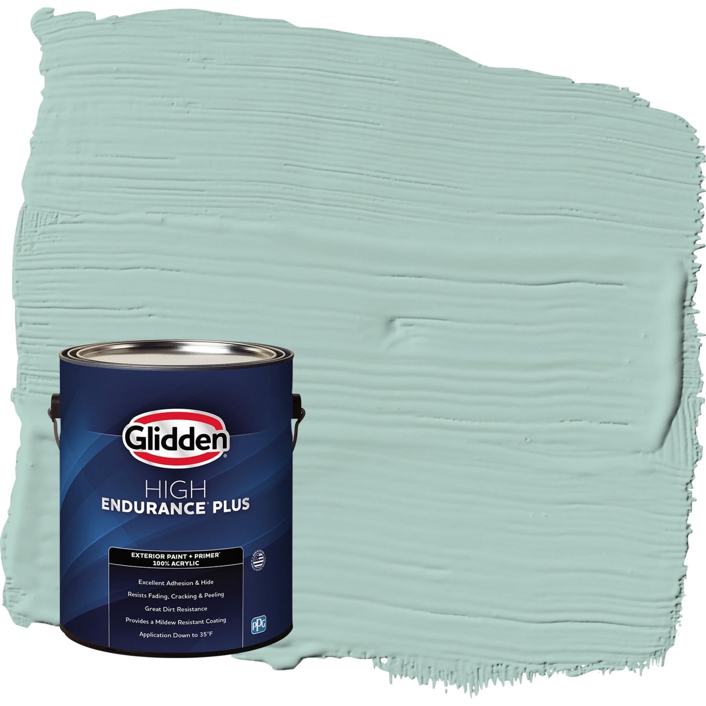 Glidden HEP Copenhagen / Green Semi-Gloss Exterior Paint with Primer, 1 Gallon