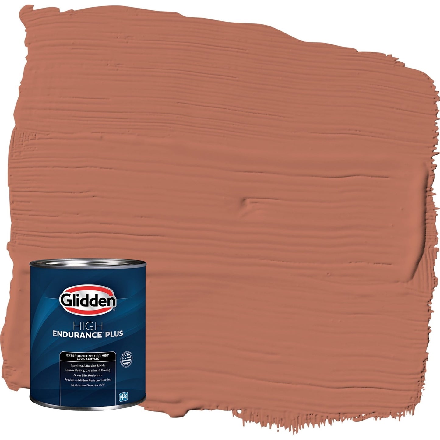 Glidden HEP Crushed Cinnamon / Orange Satin Exterior Paint with Primer, 1 Quart