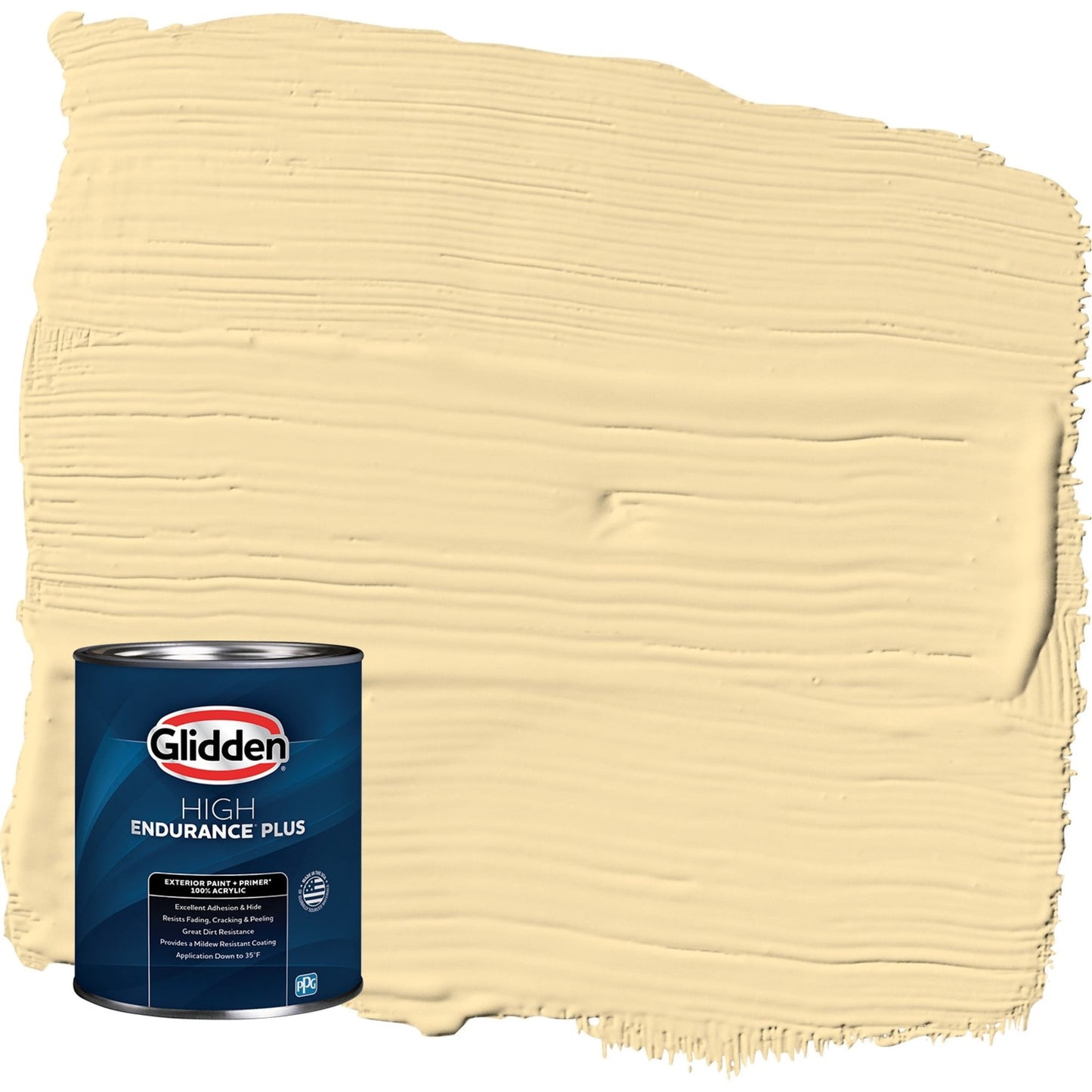 Glidden HEP Dusty Yellow / Yellow Semi-Gloss Exterior Paint with Primer, 1 Quart
