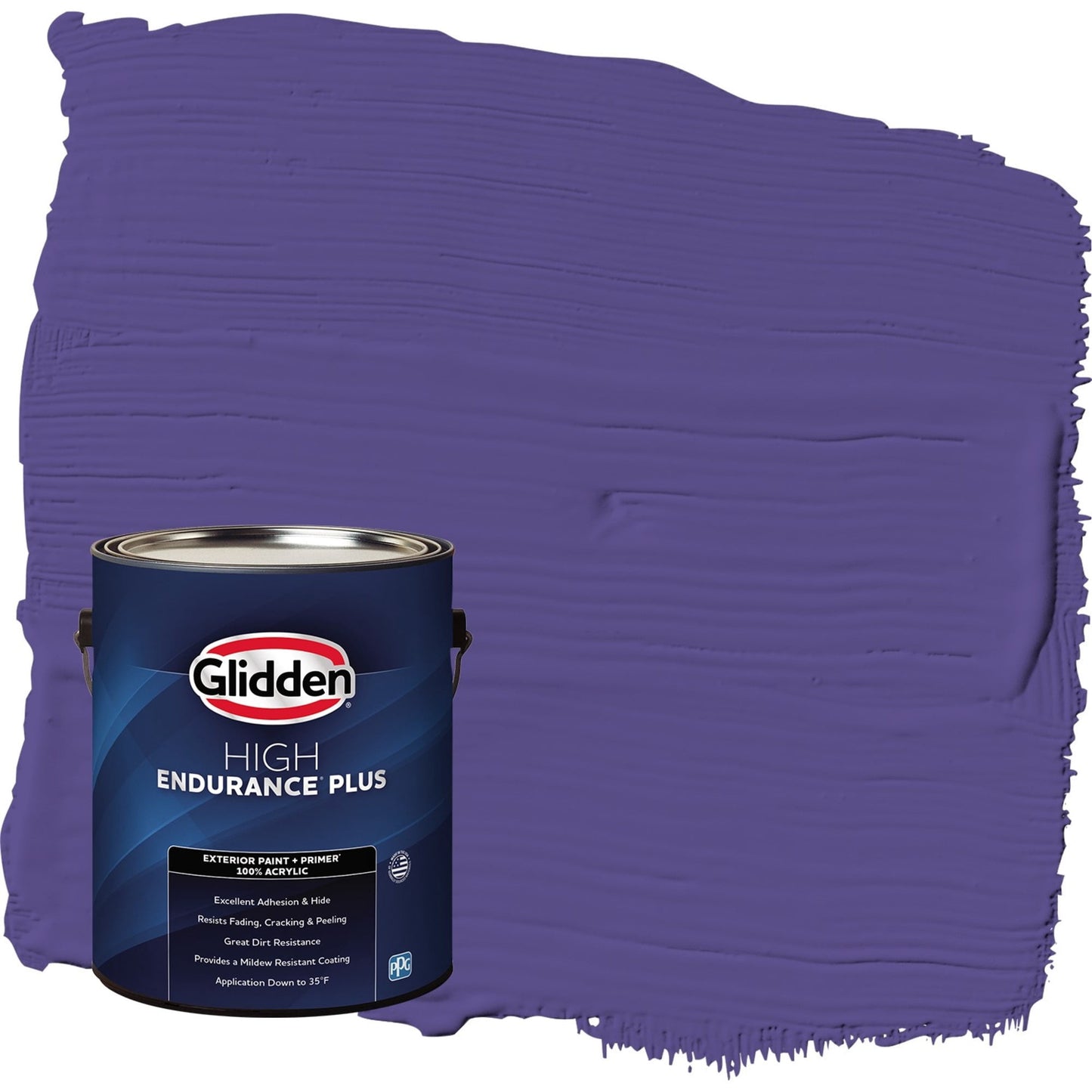 Glidden HEP Eggplant / Purple Satin Exterior Paint with Primer, 1 Gallon