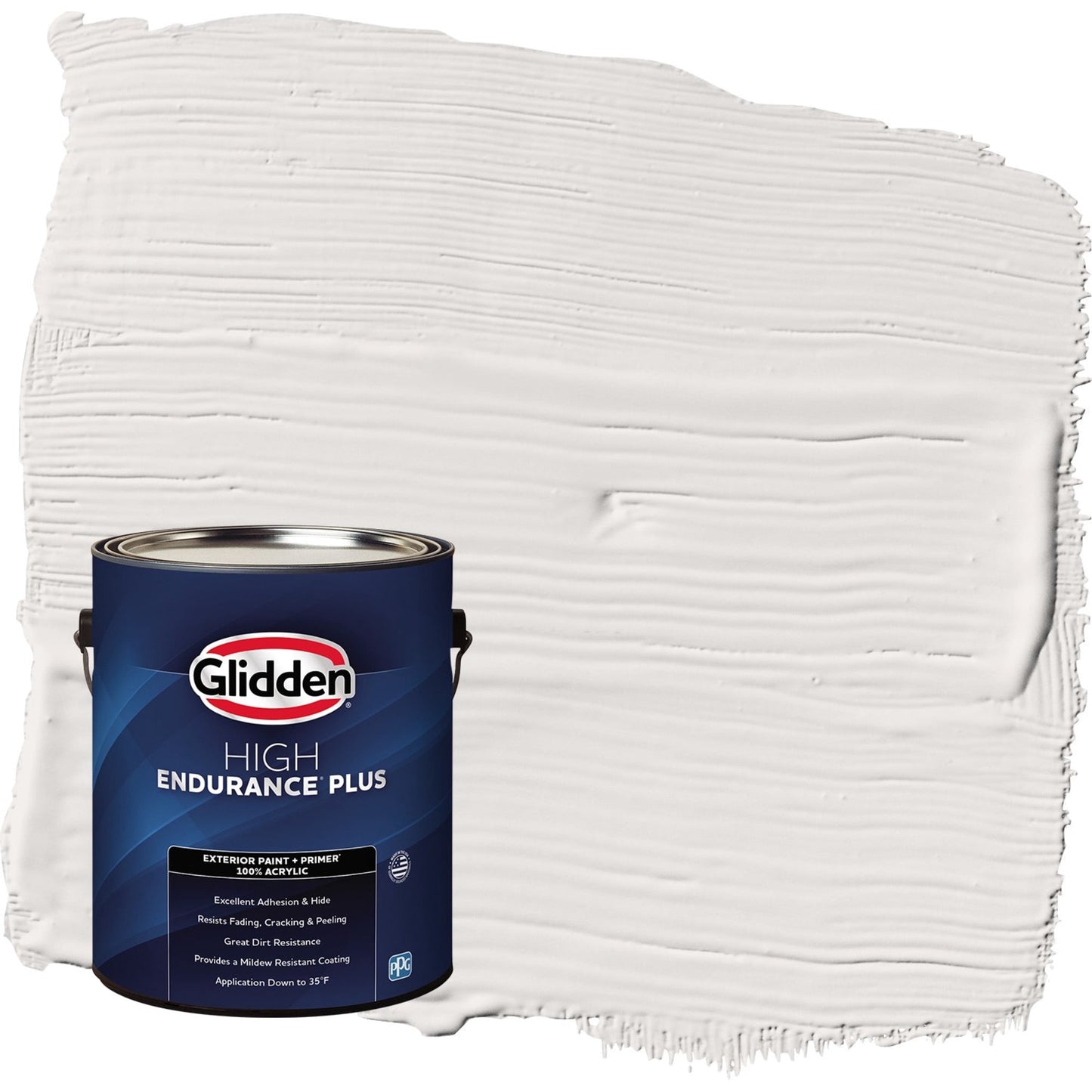Glidden HEP Dusky Dawn / Grey Flat Exterior Paint with Primer, 1 Gallon