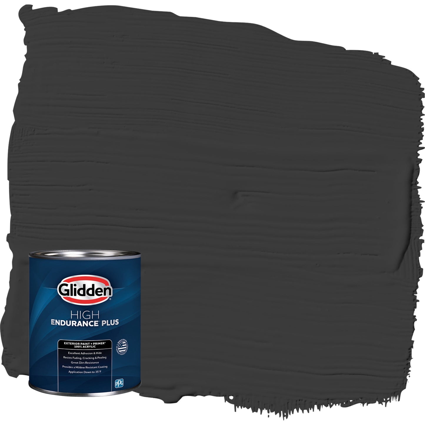 Glidden HEP Grab-N-Go Onyx Black / Black Flat Exterior Paint with Primer, 1 Quart