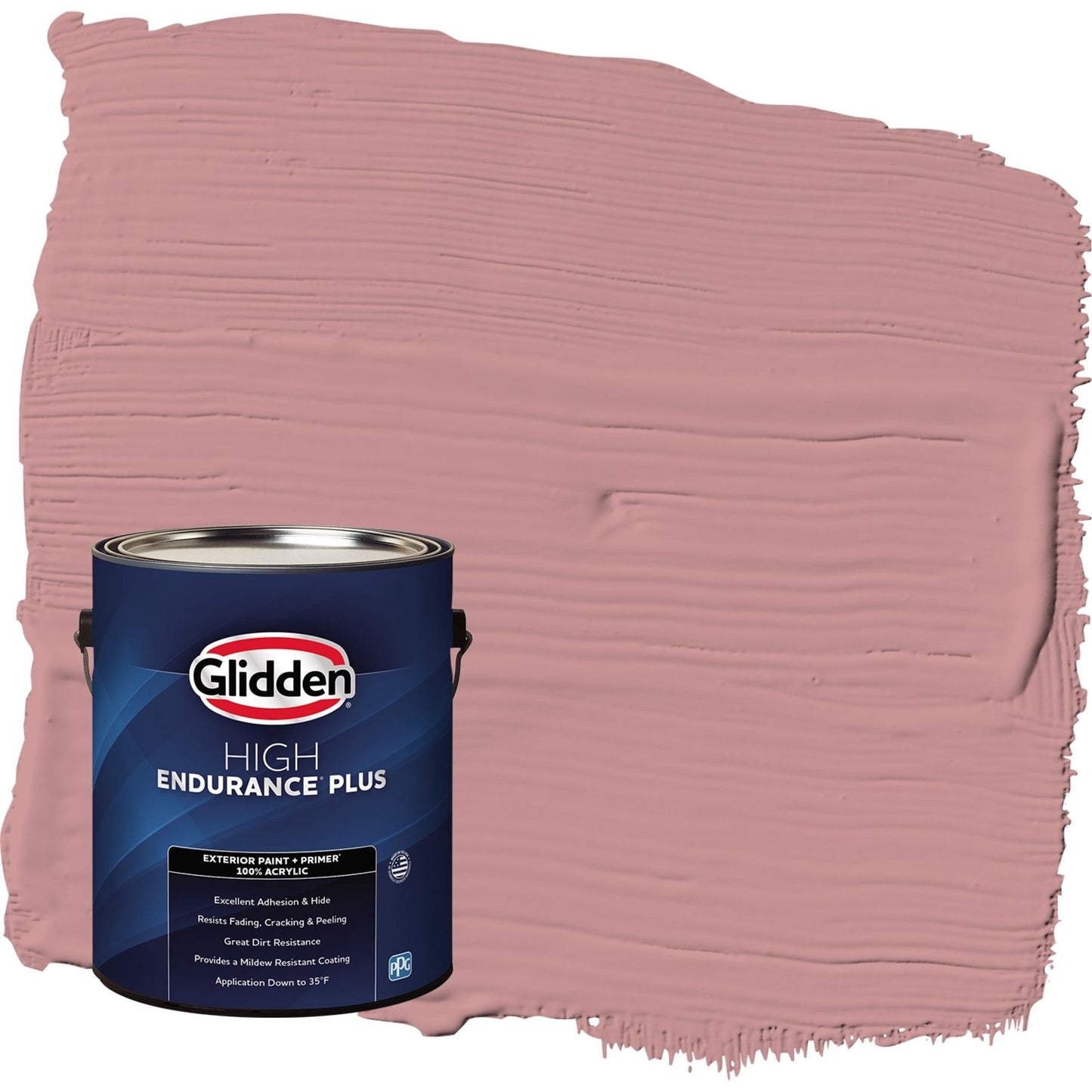 Glidden HEP Floral Tapestry / Pink Semi-Gloss Exterior Paint with Primer, 1 Gallon