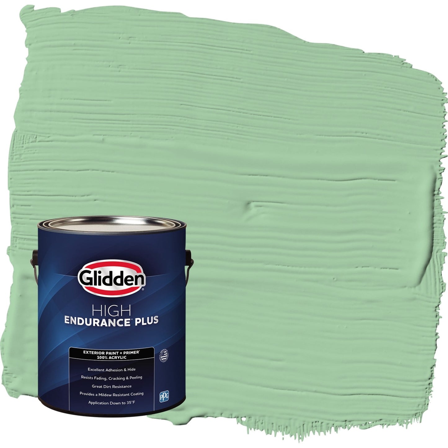 Glidden HEP French Market / Green Satin Exterior Paint with Primer, 1 Gallon