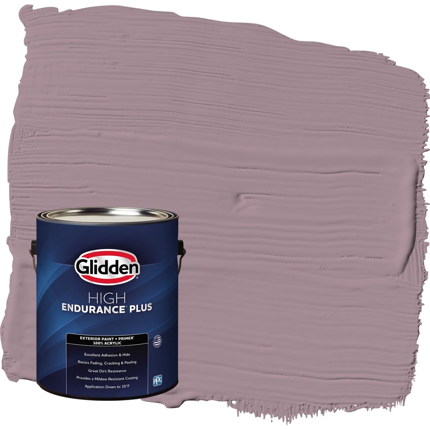 Glidden HEP Gothic Amethyst / Purple Flat Exterior Paint with Primer, 1 Gallon