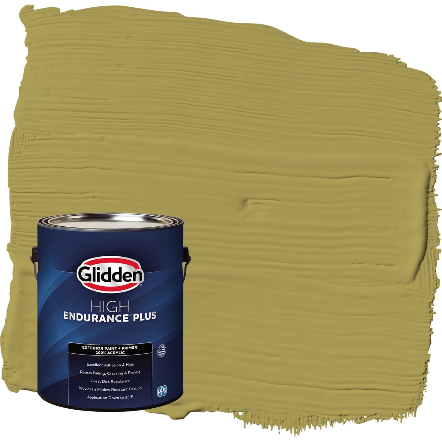 Glidden HEP Gremlin / Green Semi-Gloss Exterior Paint with Primer, 1 Gallon