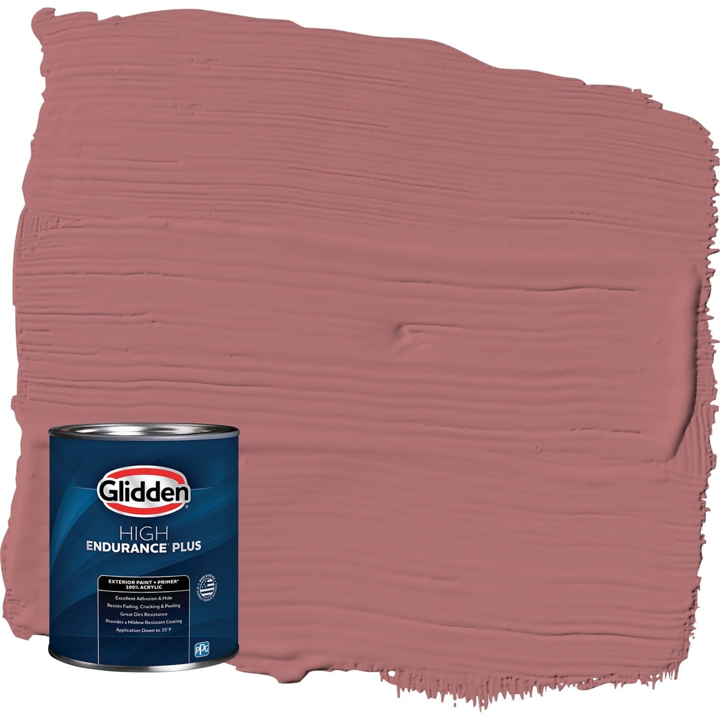 Glidden HEP Horizon Glow / Red Satin Exterior Paint with Primer, 1 Quart