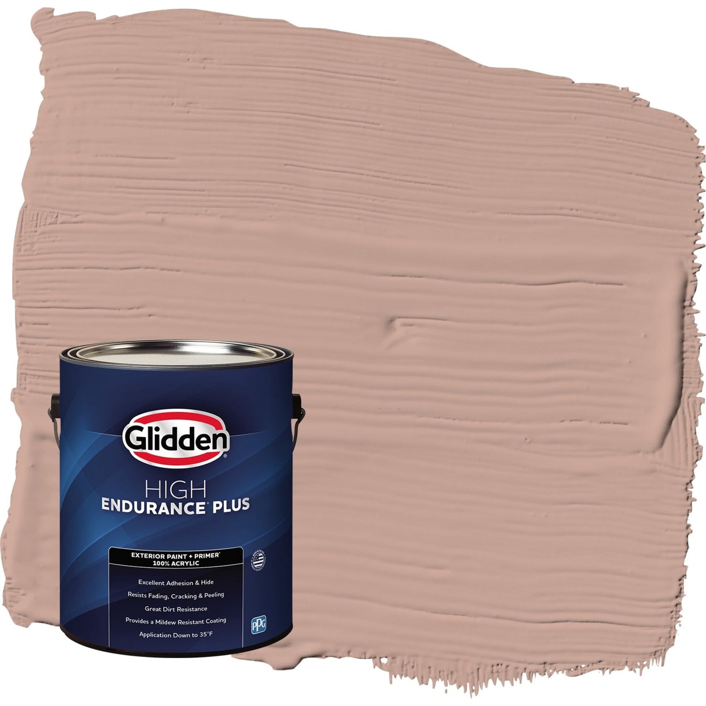 Glidden HEP Just Rosey / Orange Flat Exterior Paint with Primer, 1 Gallon