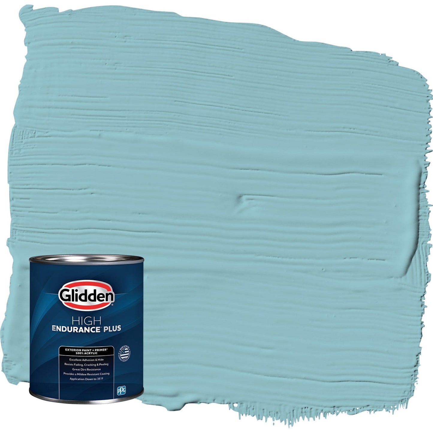 Glidden HEP Kingston Aqua / Blue Semi-Gloss Exterior Paint with Primer, 1 Quart