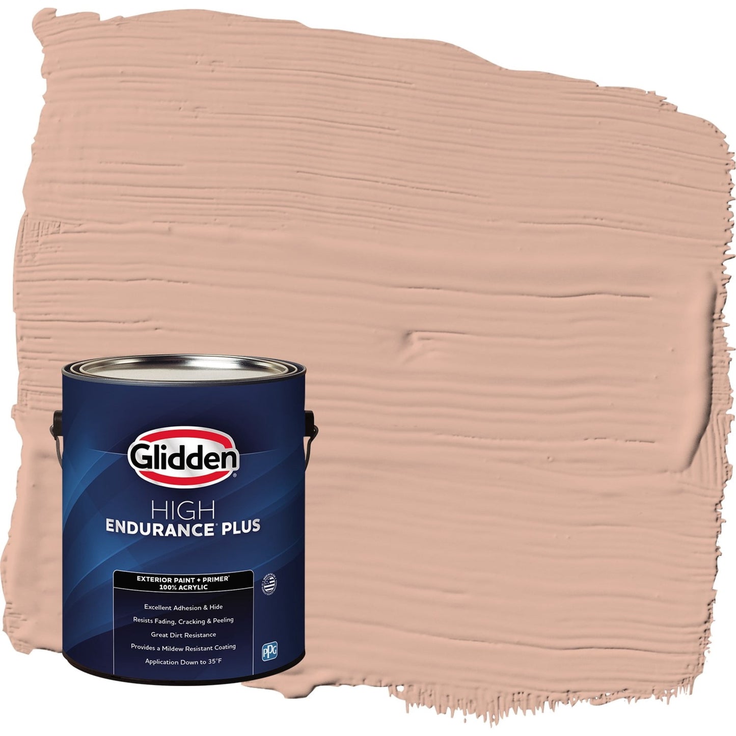Glidden HEP Lazy Summer / Orange Satin Exterior Paint with Primer, 1 Gallon