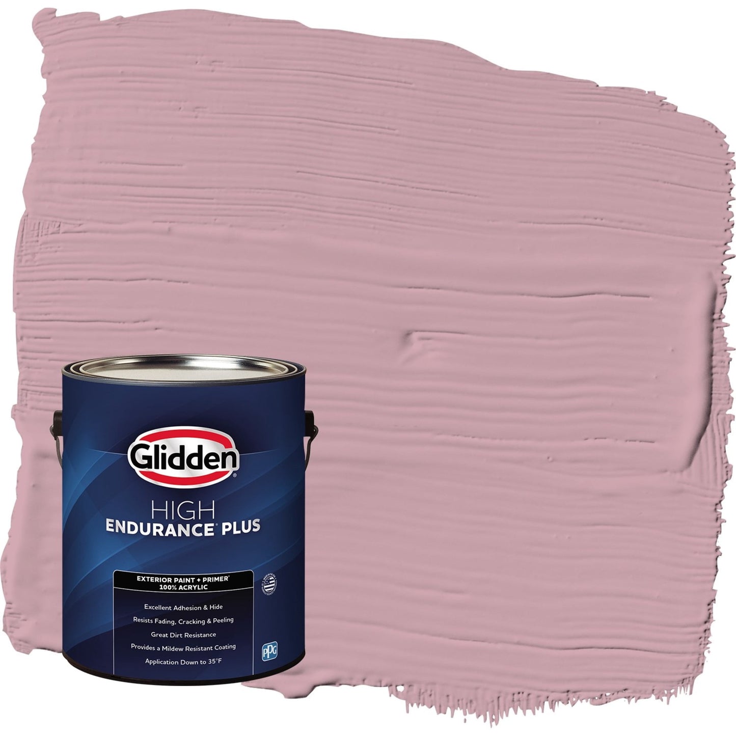Glidden HEP Lighthearted Rose / Purple Satin Exterior Paint with Primer, 1 Gallon