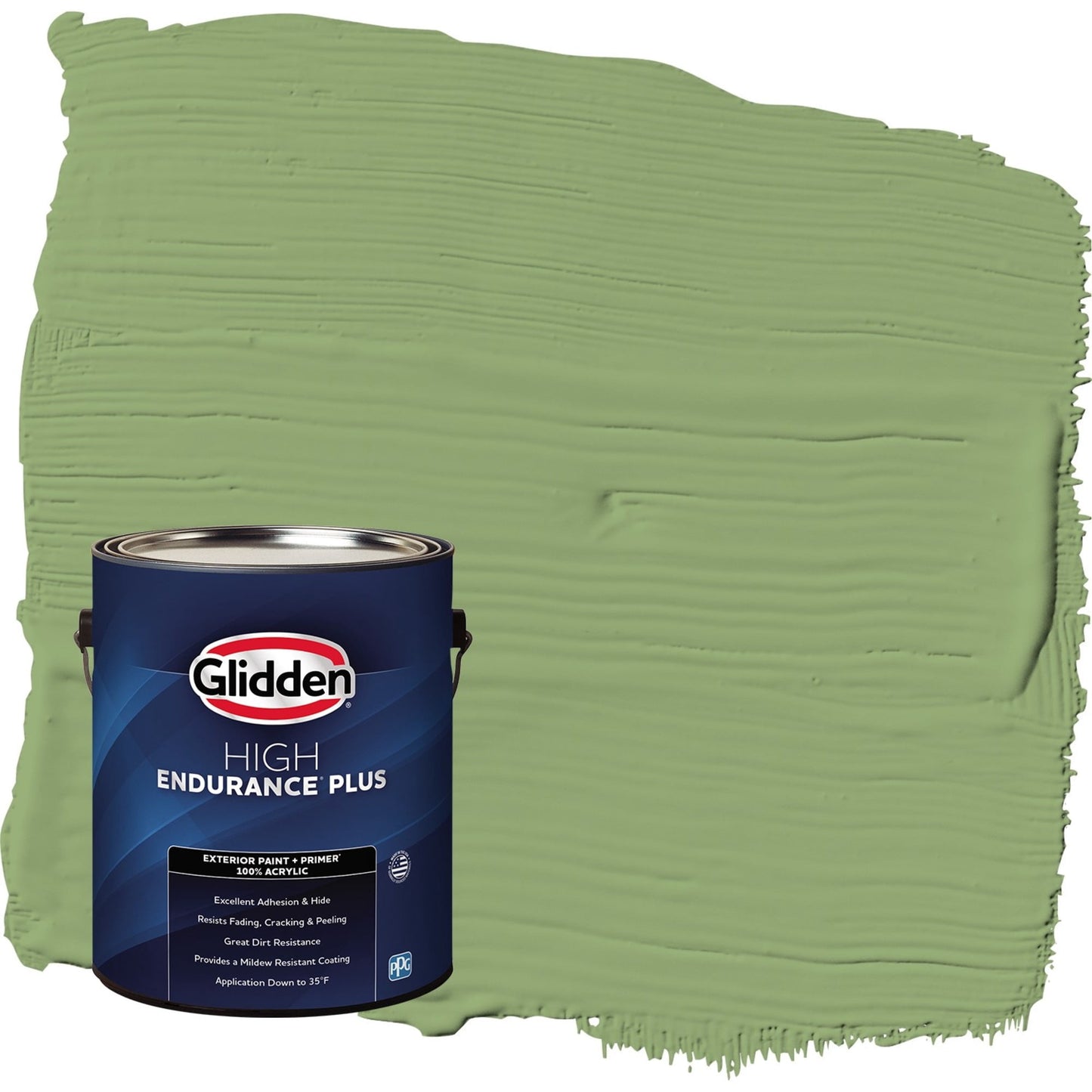 Glidden HEP Luscious Lime / Green Semi-Gloss Exterior Paint with Primer, 1 Gallon