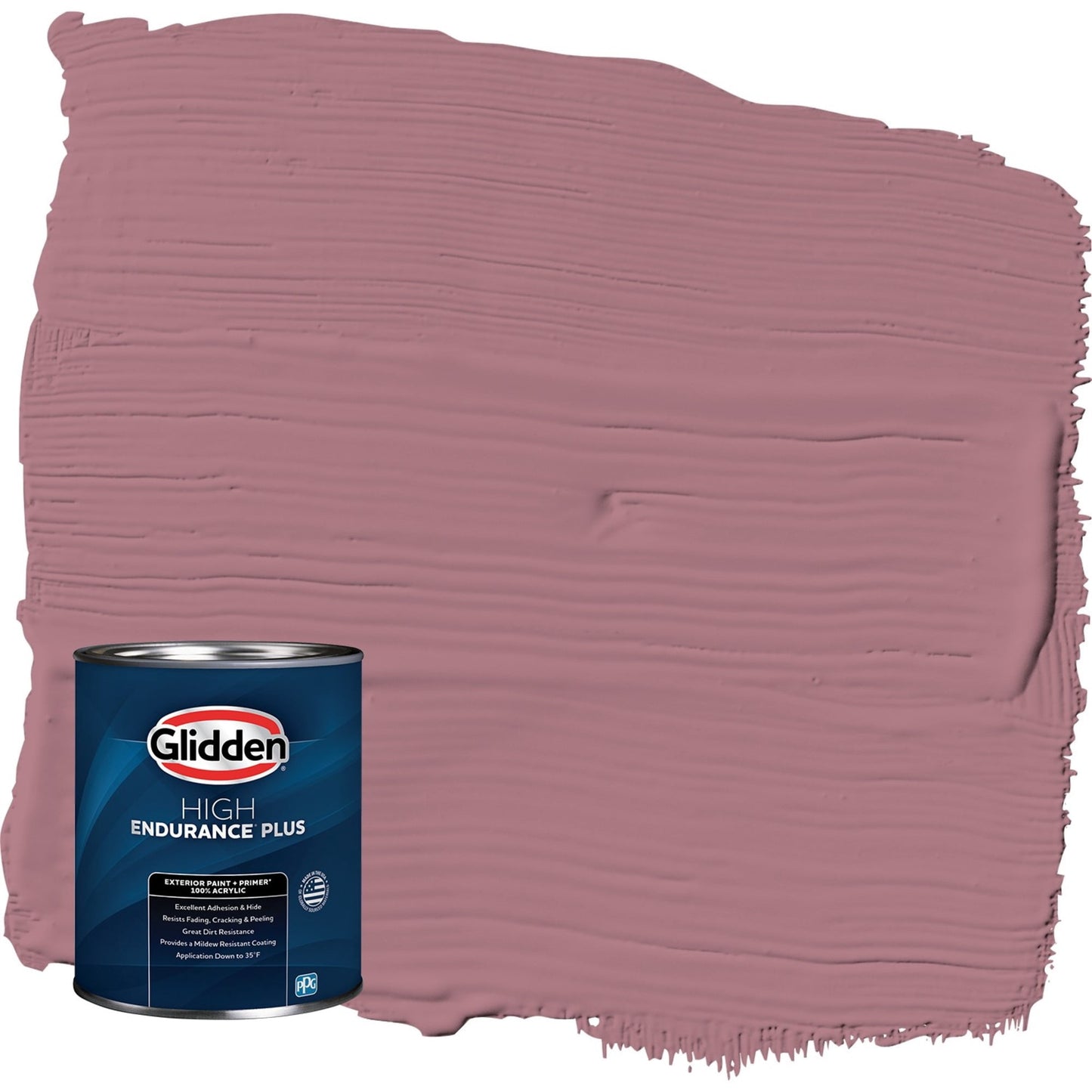 Glidden HEP Mauve Madness / Purple Satin Exterior Paint with Primer, 1 Quart