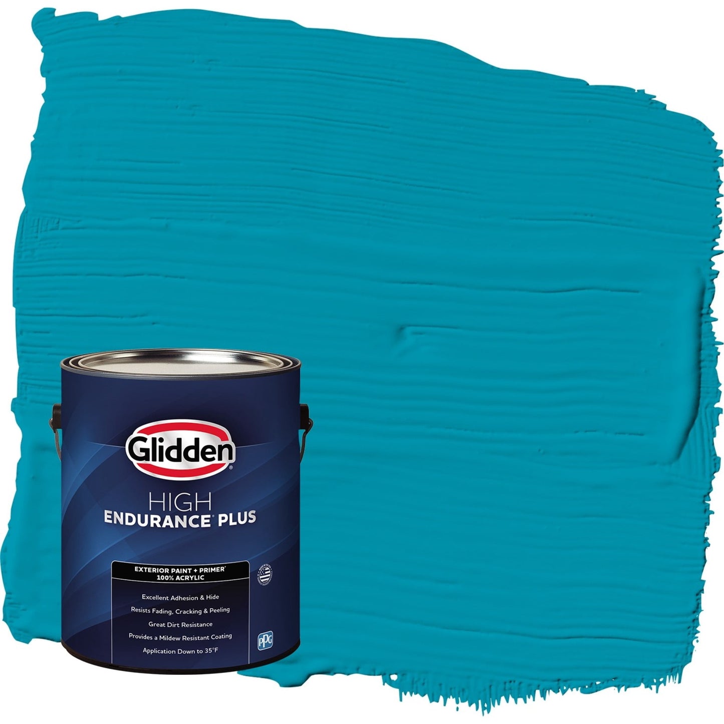 Glidden HEP Mediterranean Blue / Blue Semi-Gloss Exterior Paint with Primer, 1 Gallon