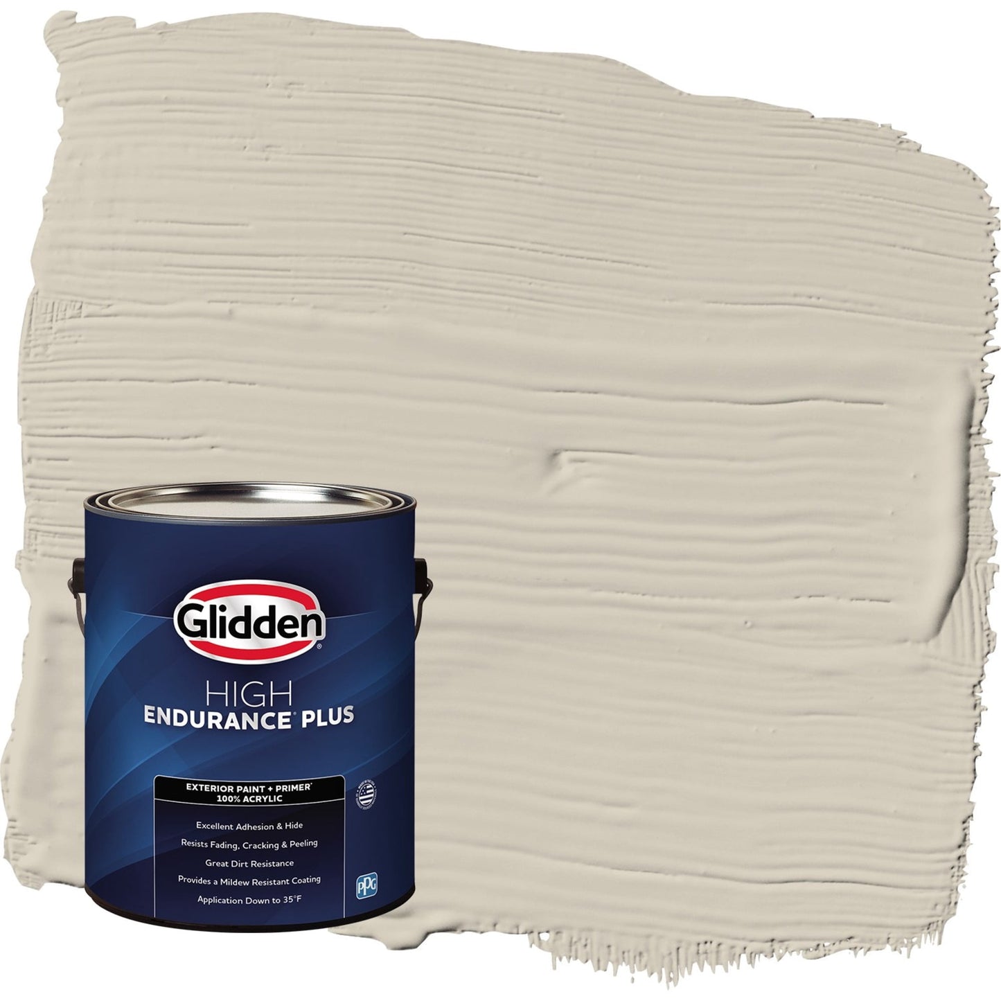 Glidden HEP Moth Gray / Grey Semi-Gloss Exterior Paint with Primer, 1 Gallon