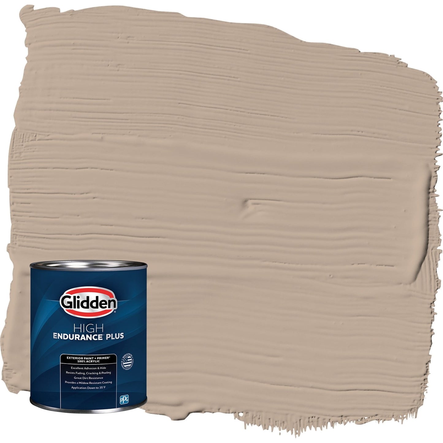 Glidden HEP Notorious / Brown Semi-Gloss Exterior Paint with Primer, 1 Quart