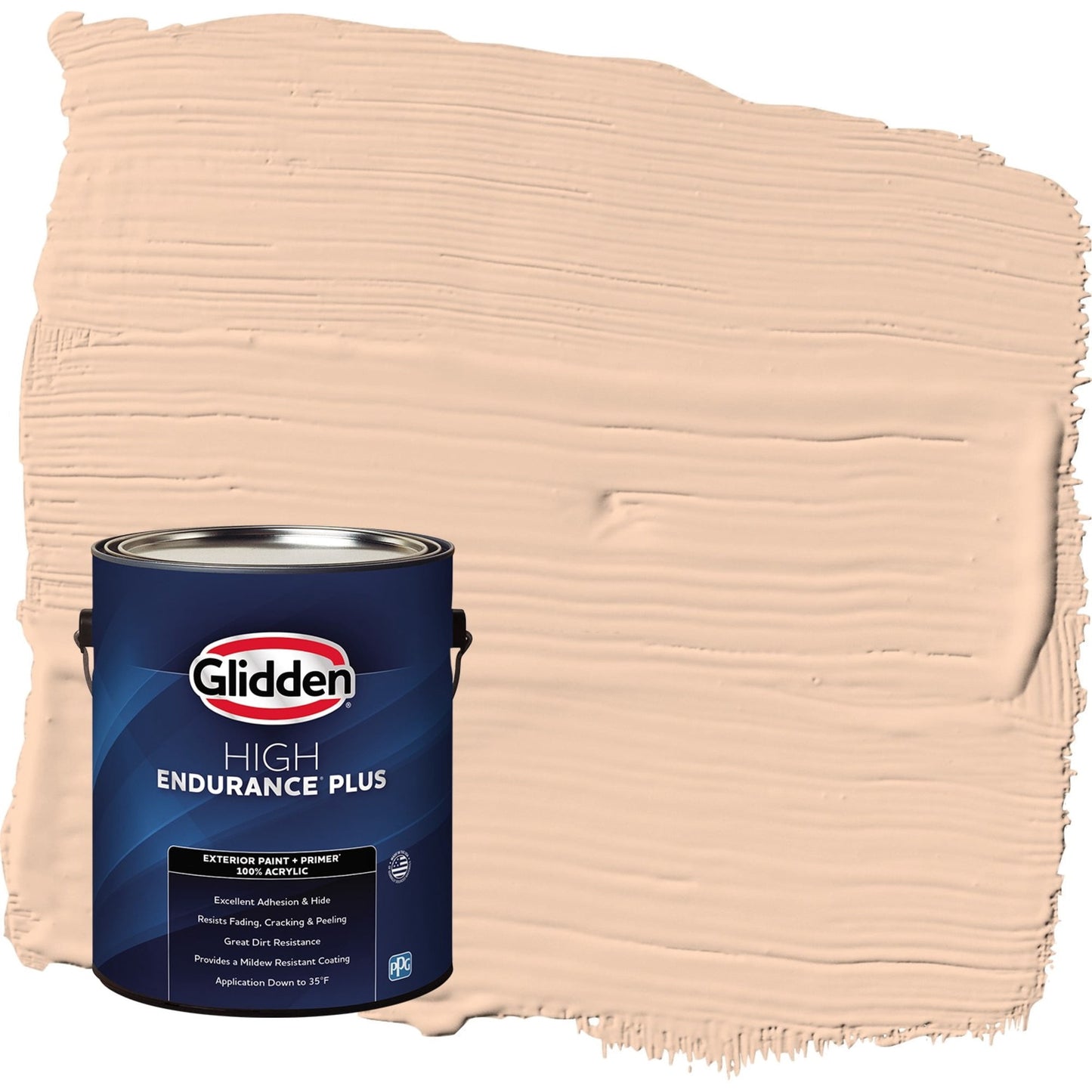 Glidden HEP Peach Darling / Orange Semi-Gloss Exterior Paint with Primer, 1 Gallon
