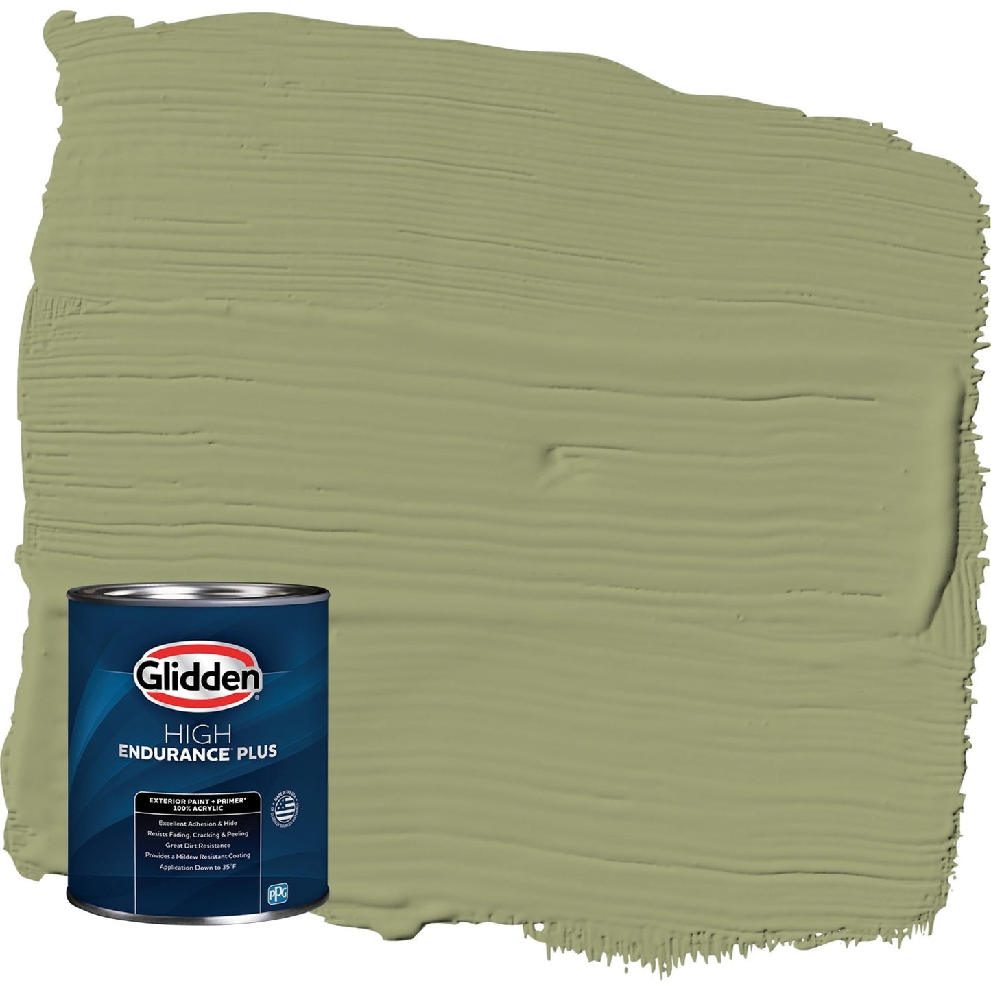 Glidden HEP Pine Trail / Green Semi-Gloss Exterior Paint with Primer, 1 Quart