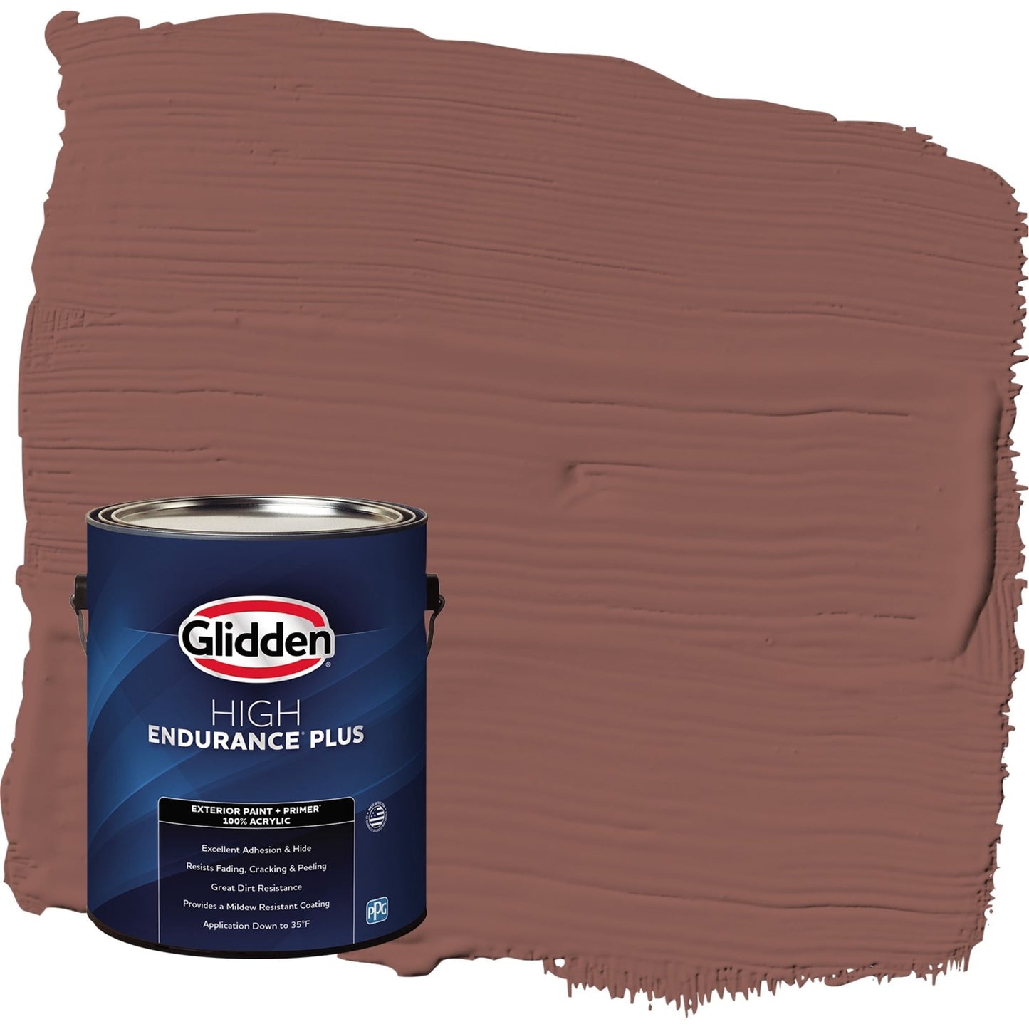 Glidden HEP Raspberry Truffle / Red Flat Exterior Paint with Primer, 1 Gallon