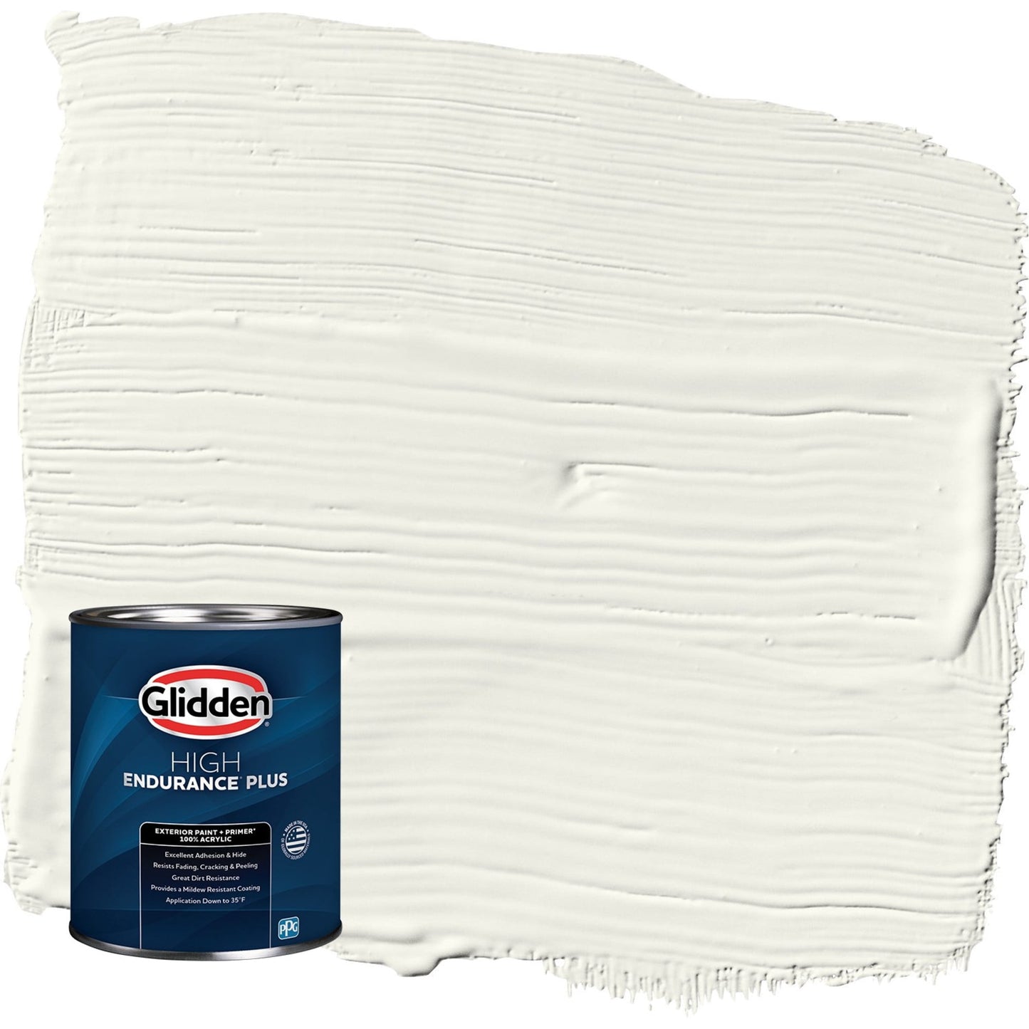 Glidden HEP Gypsum / Off-White Satin Exterior Paint with Primer, 1 Quart