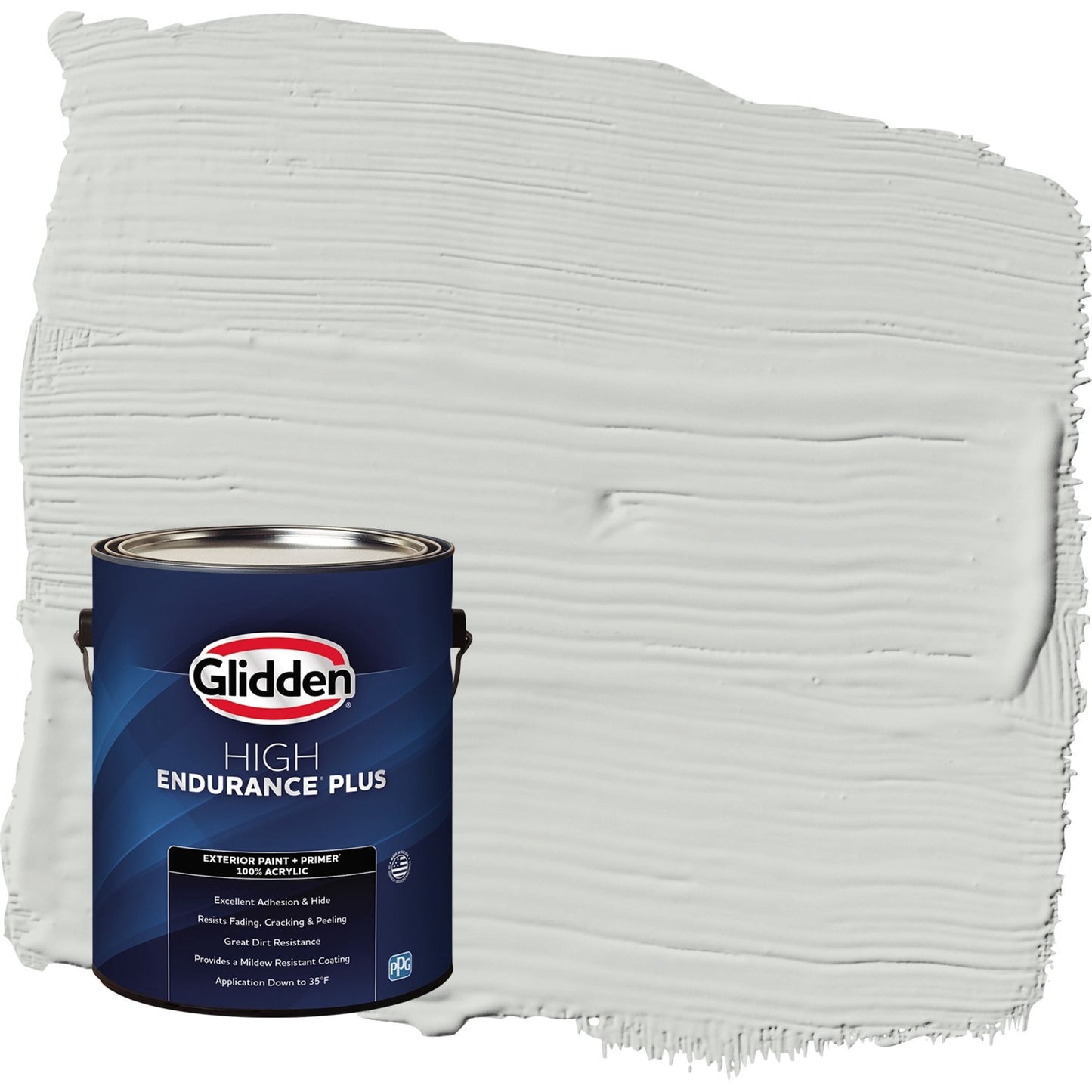 Glidden HEP Tornado / Gray Satin Exterior Paint with Primer, 1 Gallon