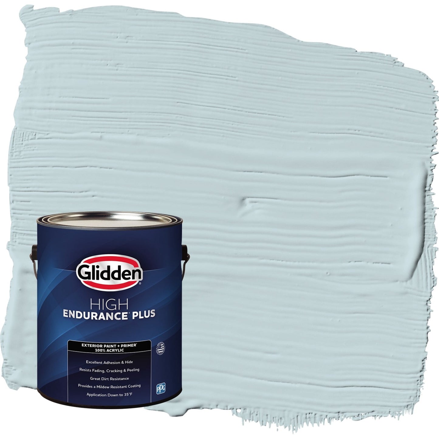 Glidden HEP Scandinavian Sky / Blue Flat Exterior Paint with Primer, 1 Gallon