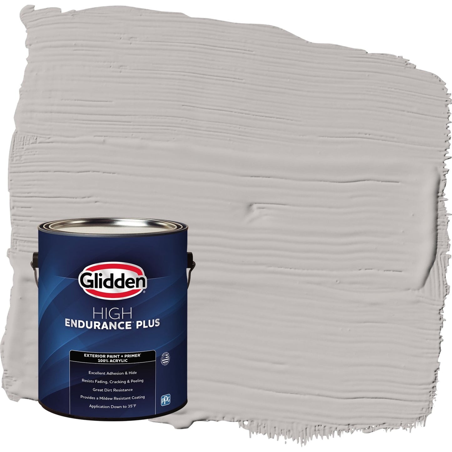 Glidden HEP Gray Shadows / Grey Semi-Gloss Exterior Paint with Primer, 1 Gallon