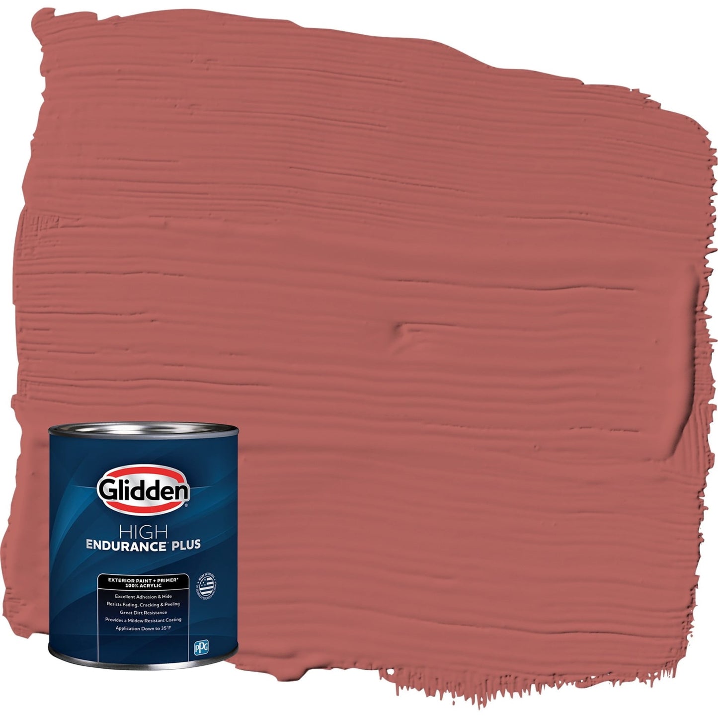 Glidden HEP Sienna Red / Red Semi-Gloss Exterior Paint with Primer, 1 Quart