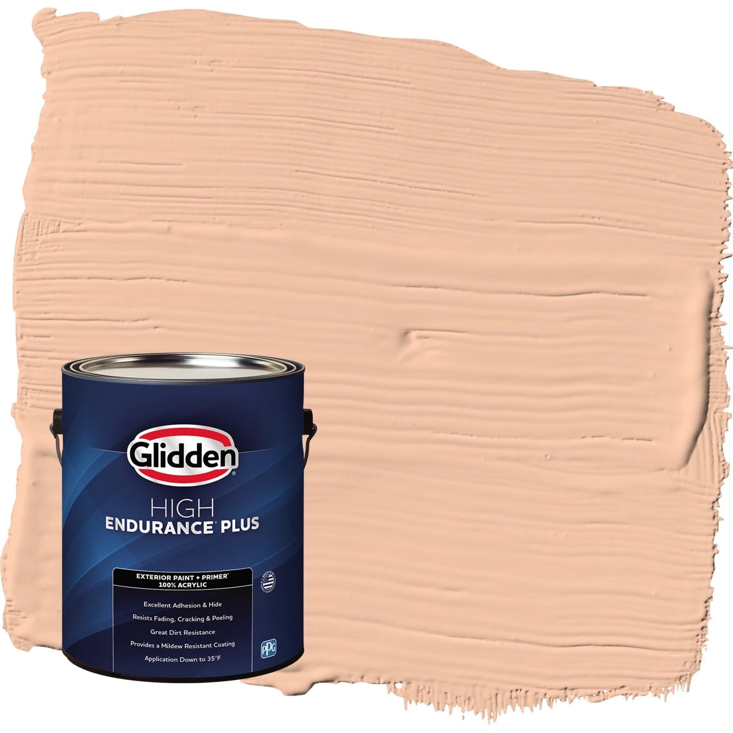 Glidden HEP Siesta / Orange Semi-Gloss Exterior Paint with Primer, 1 Gallon