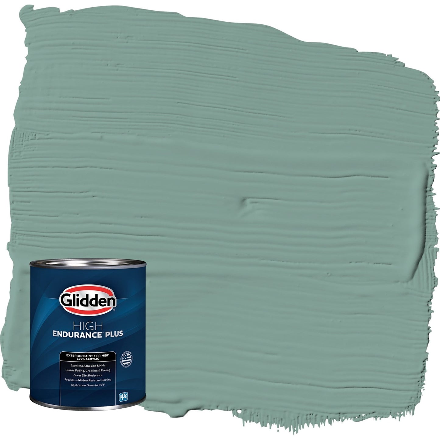 Glidden HEP Silver Laurel / Green Satin Exterior Paint with Primer, 1 Quart