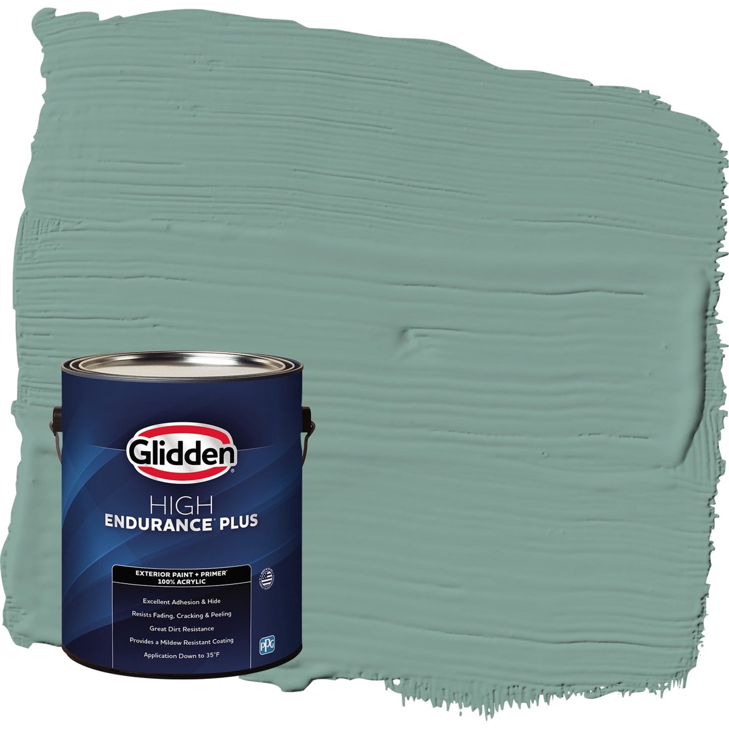 Glidden HEP Silver Laurel / Green Semi-Gloss Exterior Paint with Primer, 1 Gallon