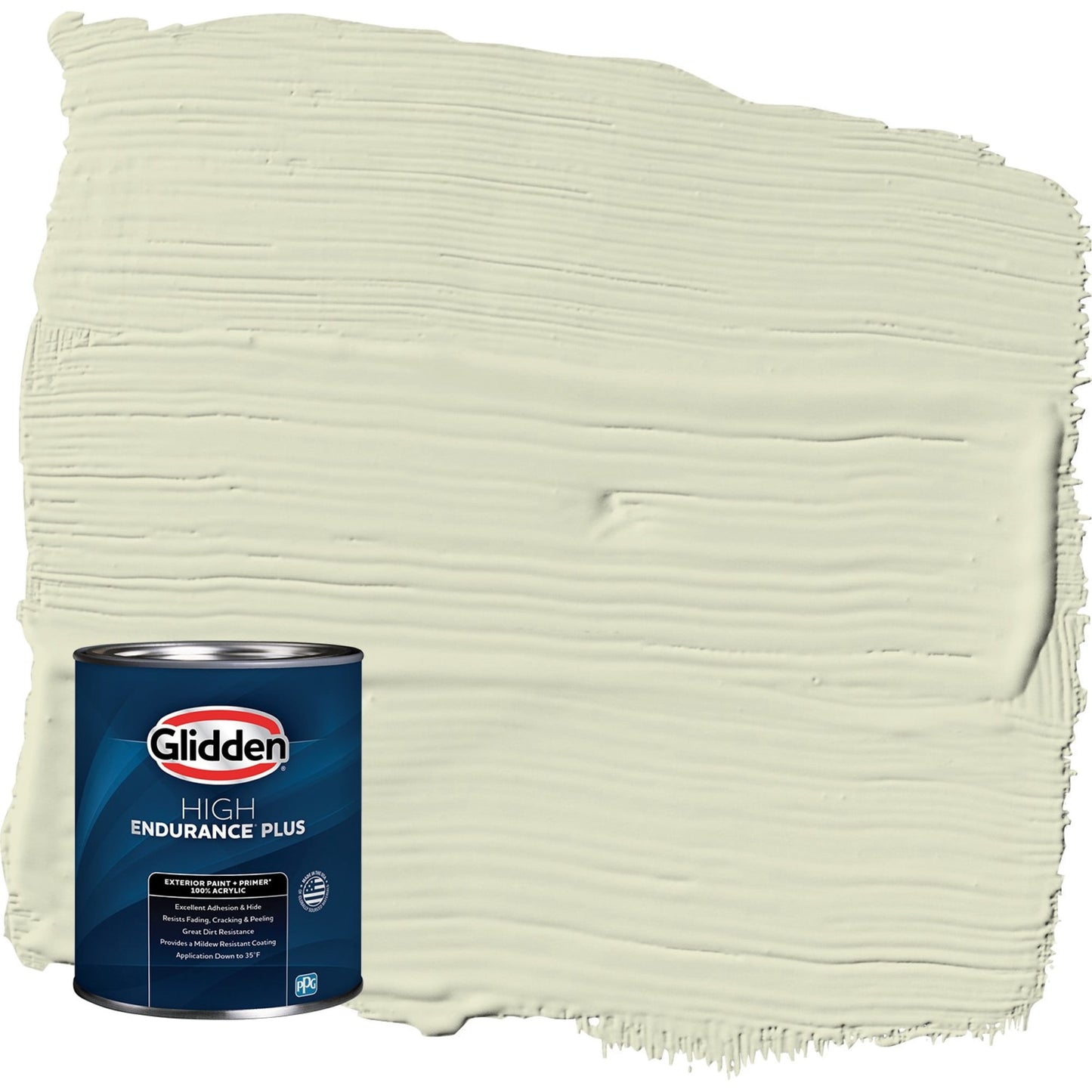 Glidden HEP Slow Dance / Green Satin Exterior Paint with Primer, 1 Quart