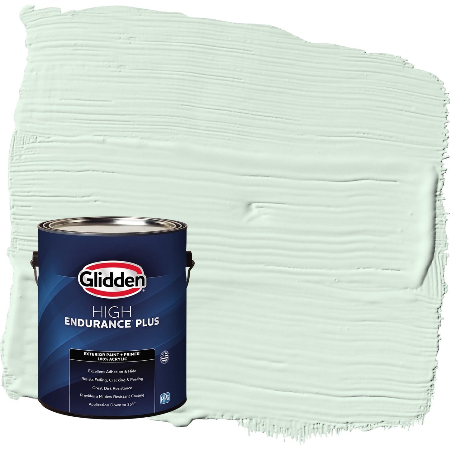 Glidden HEP Tint of Green / Green Flat Exterior Paint with Primer, 1 Gallon