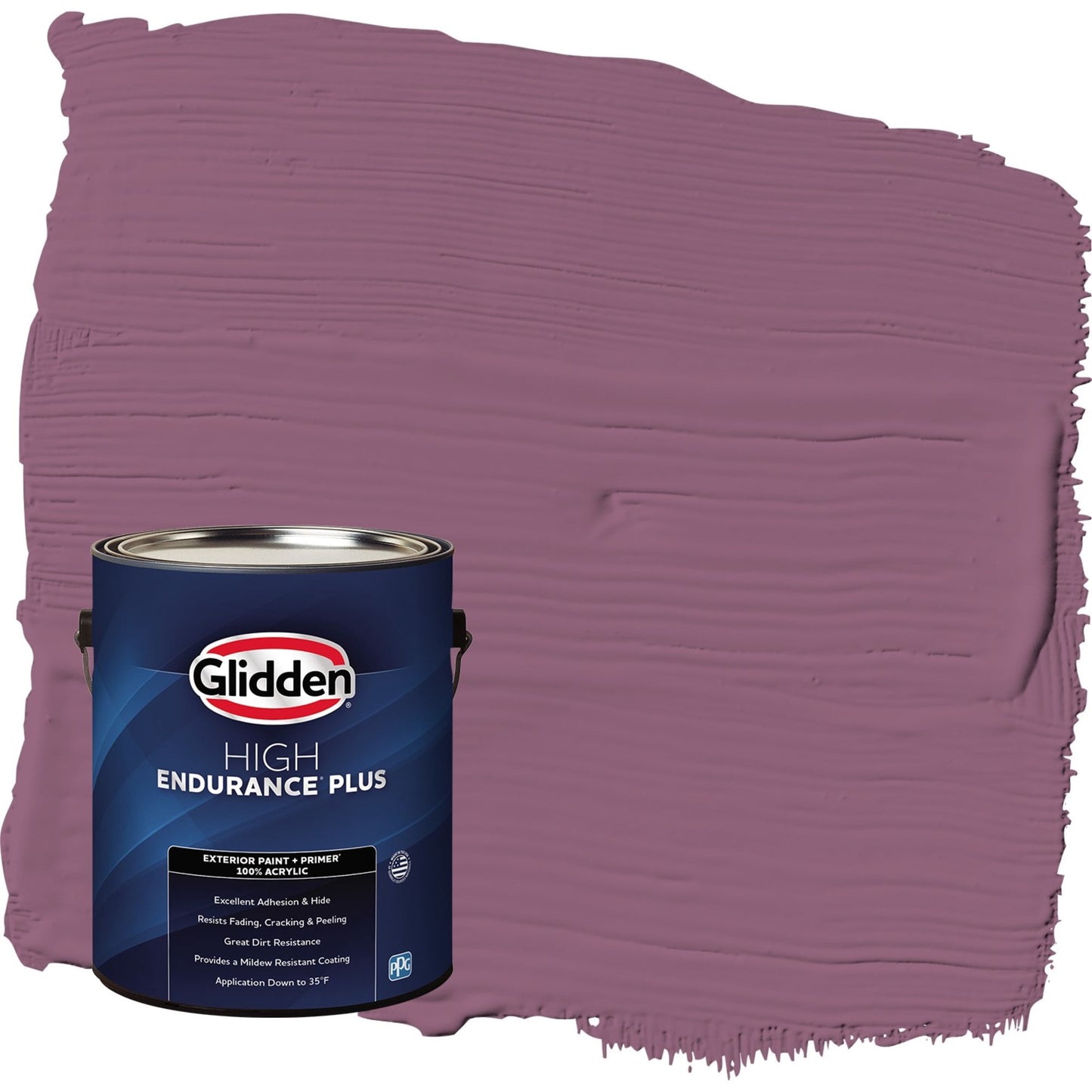 Glidden HEP Victorian Plum / Purple Flat Exterior Paint with Primer, 1 Gallon